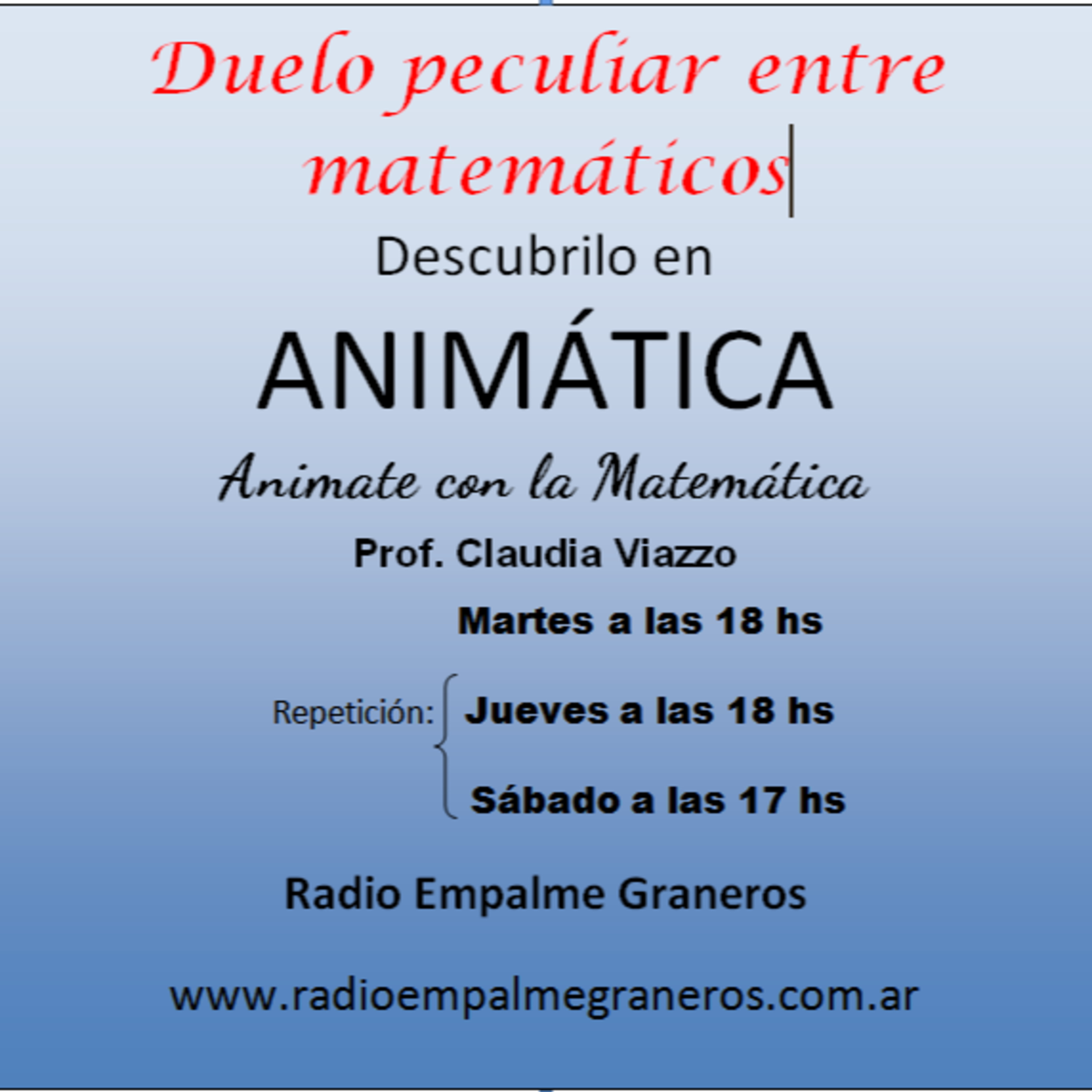 ANIMÁTICA: Animate con la matemática