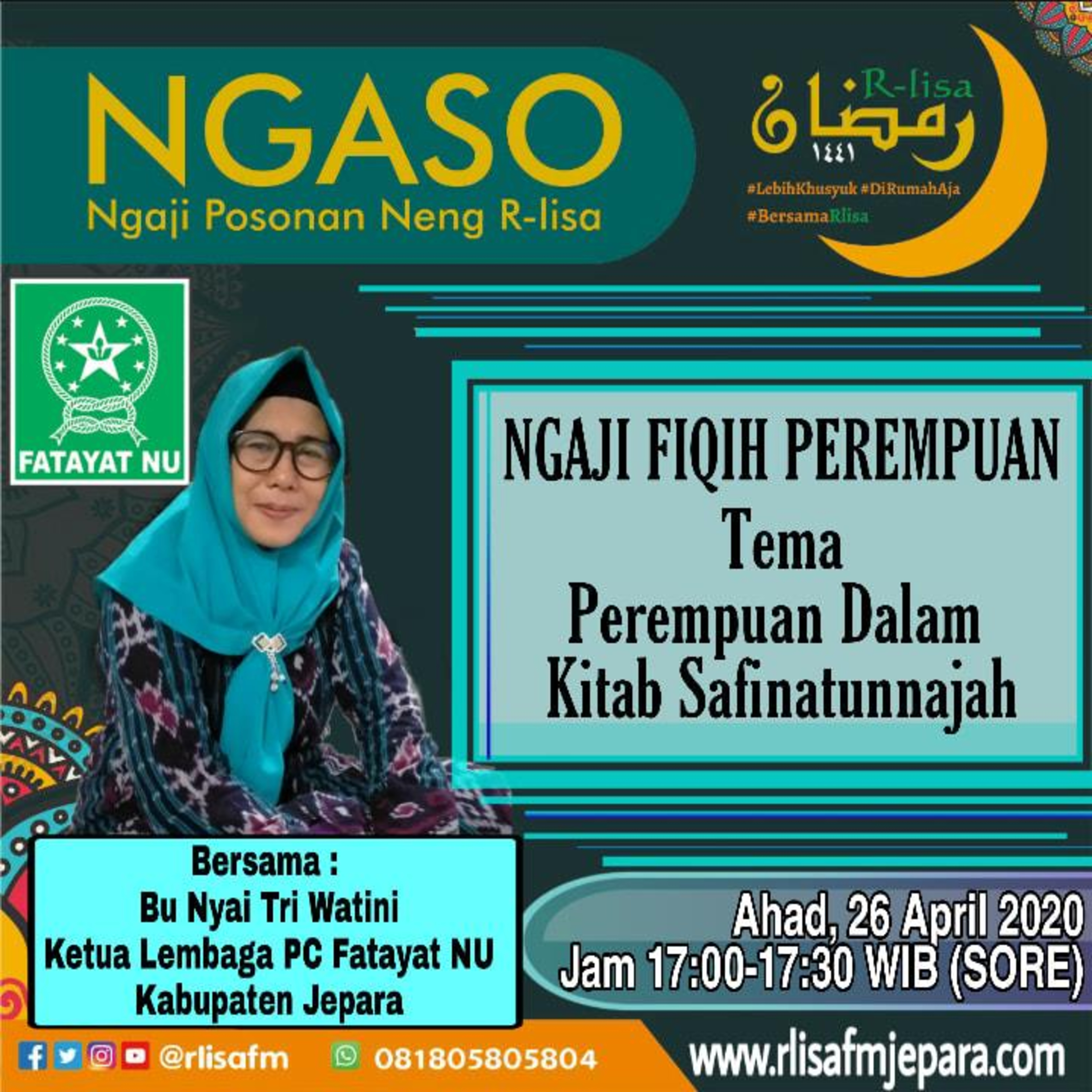 NGASO: PEREMPUAN DALAM KITAB SAFINATUNNAJAH (Ibu Nyai Tri Watini, 26/04/20)