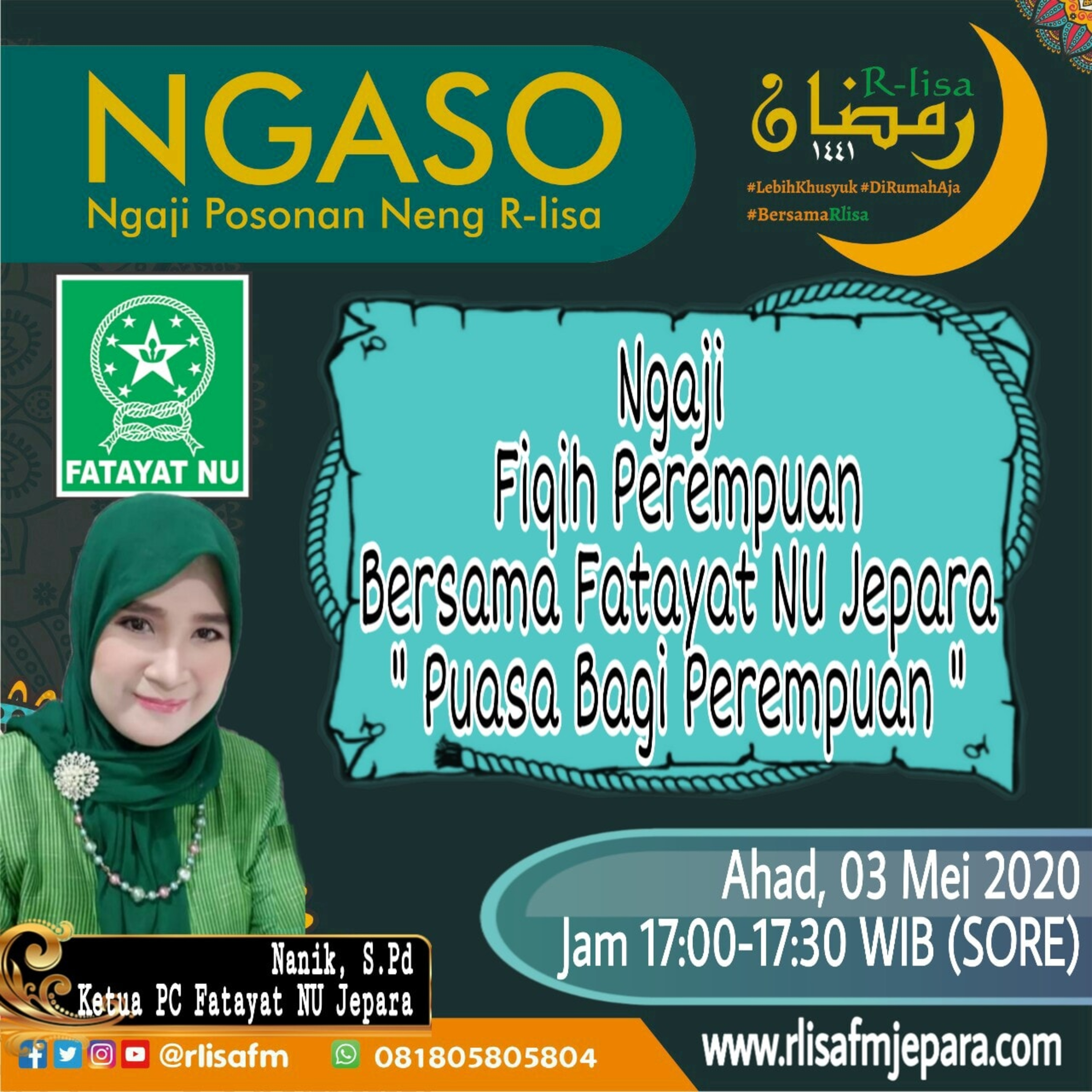 NGASO: PUASA BAGI PEREMPUAN (Nanik, S.Pd., 3/5/20)