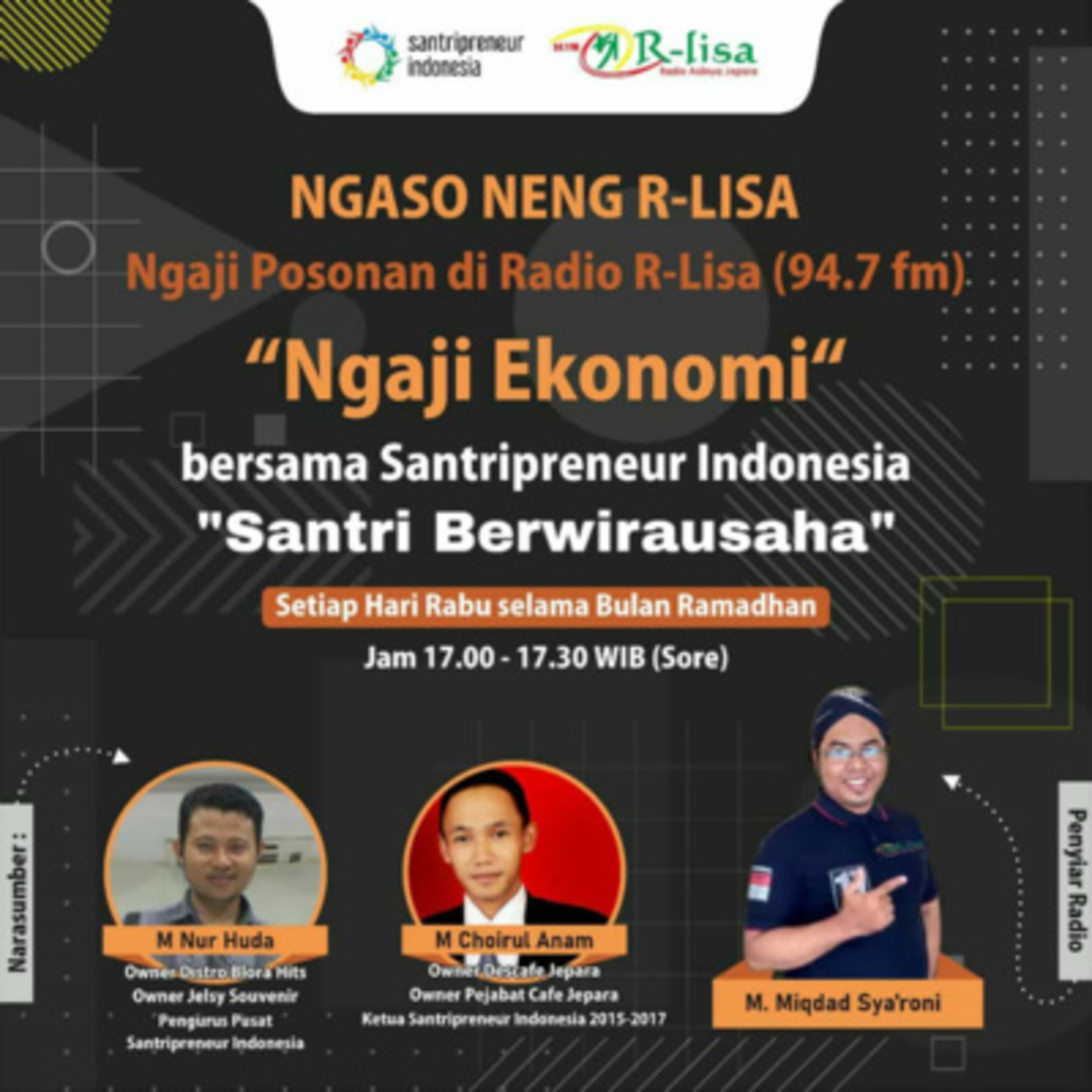NGASO: JARINGAN SANTRIPRENEUR INDONESIA (Mas Anam & Mas Huda, 13/05/20)