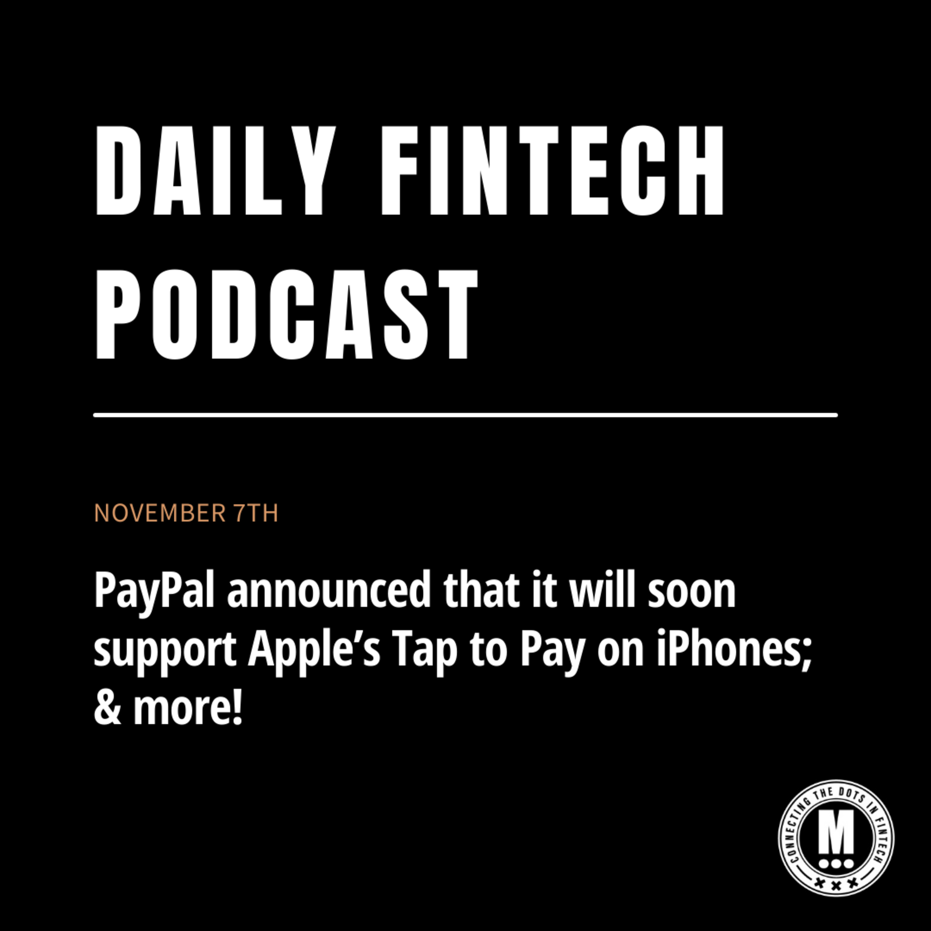 Connecting the dots in FinTech... by Marcel van Oost