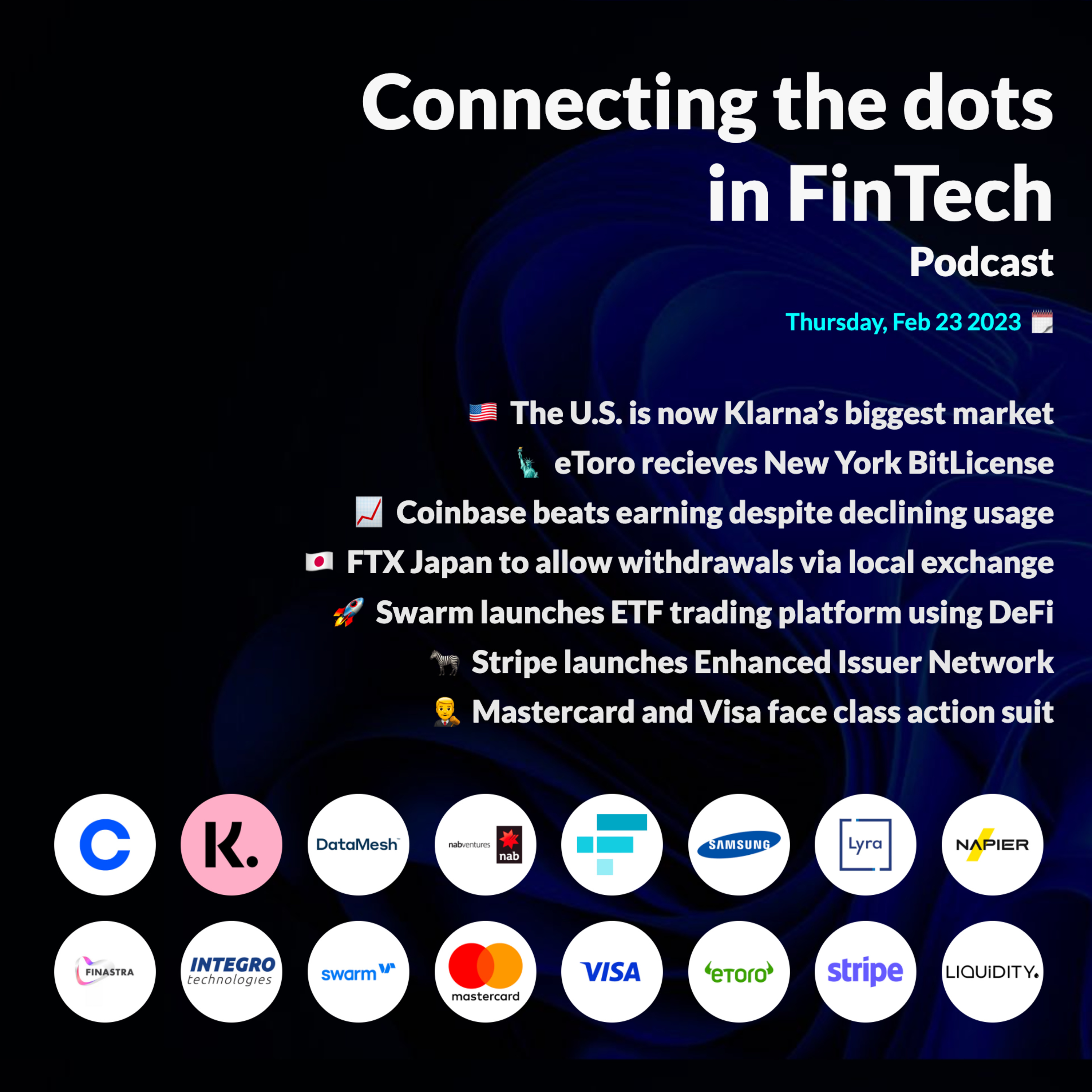 US is Klarna's biggest rev source; eToro gets BitLicense & more