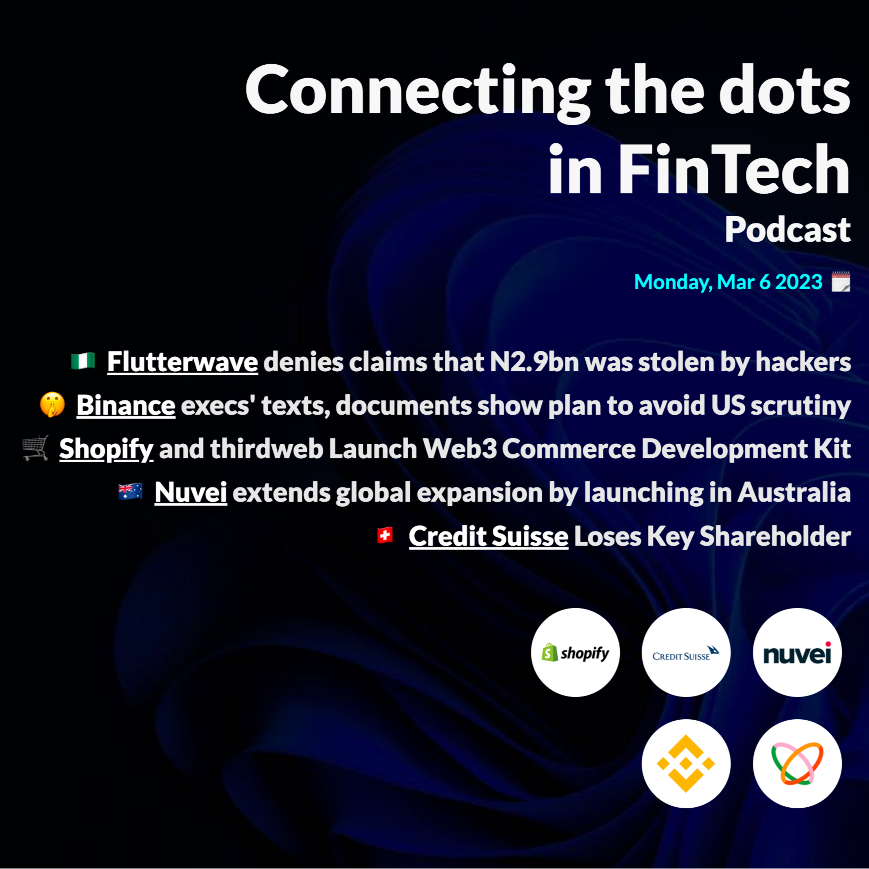 Flutterwave denies ₦ 2.9b was stolen; Credit Suisse loses key shareholder & more