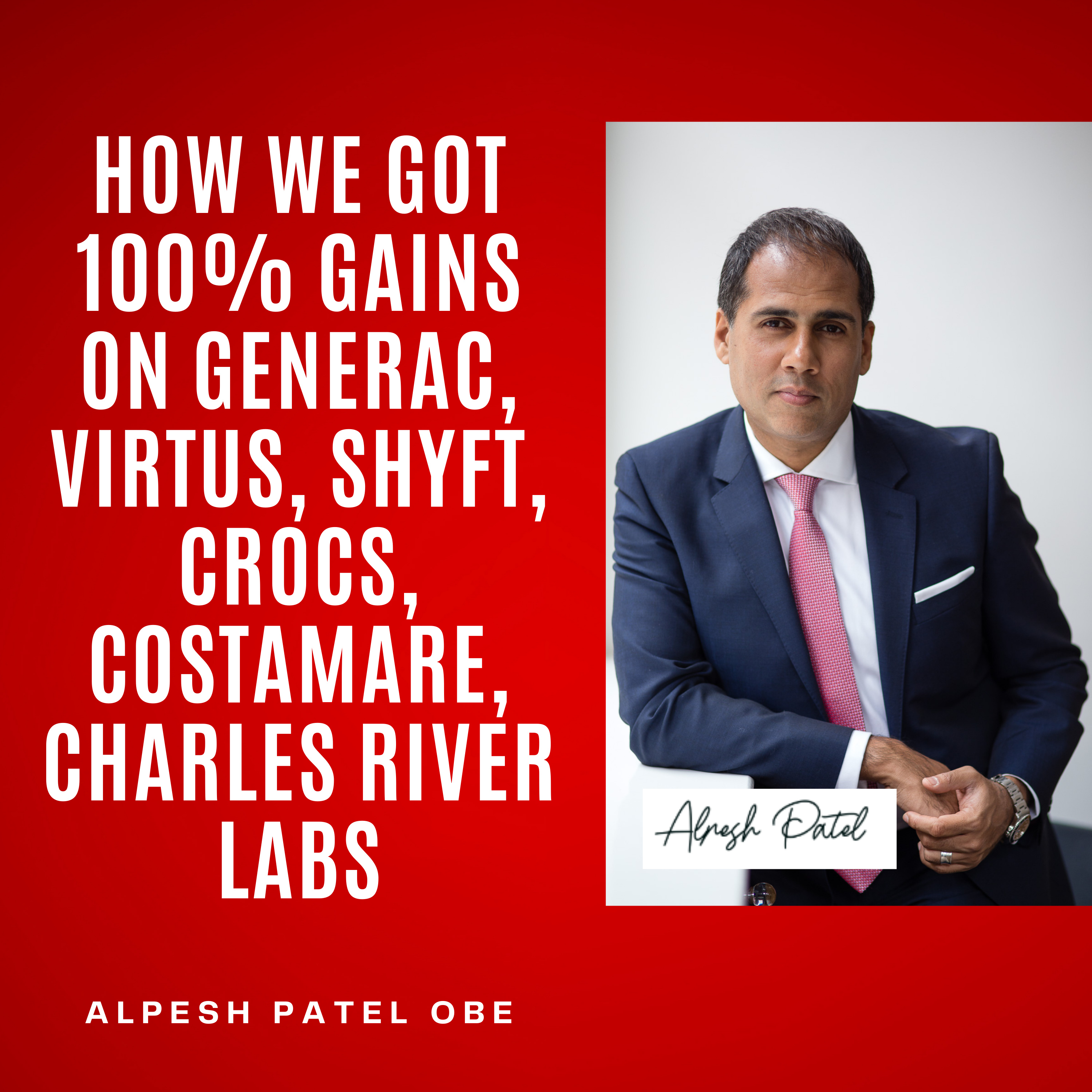 How We Got 100% Gains on Generac, Virtus, Shyft, Crocs, Costamare, Charles River Labs episode artwork