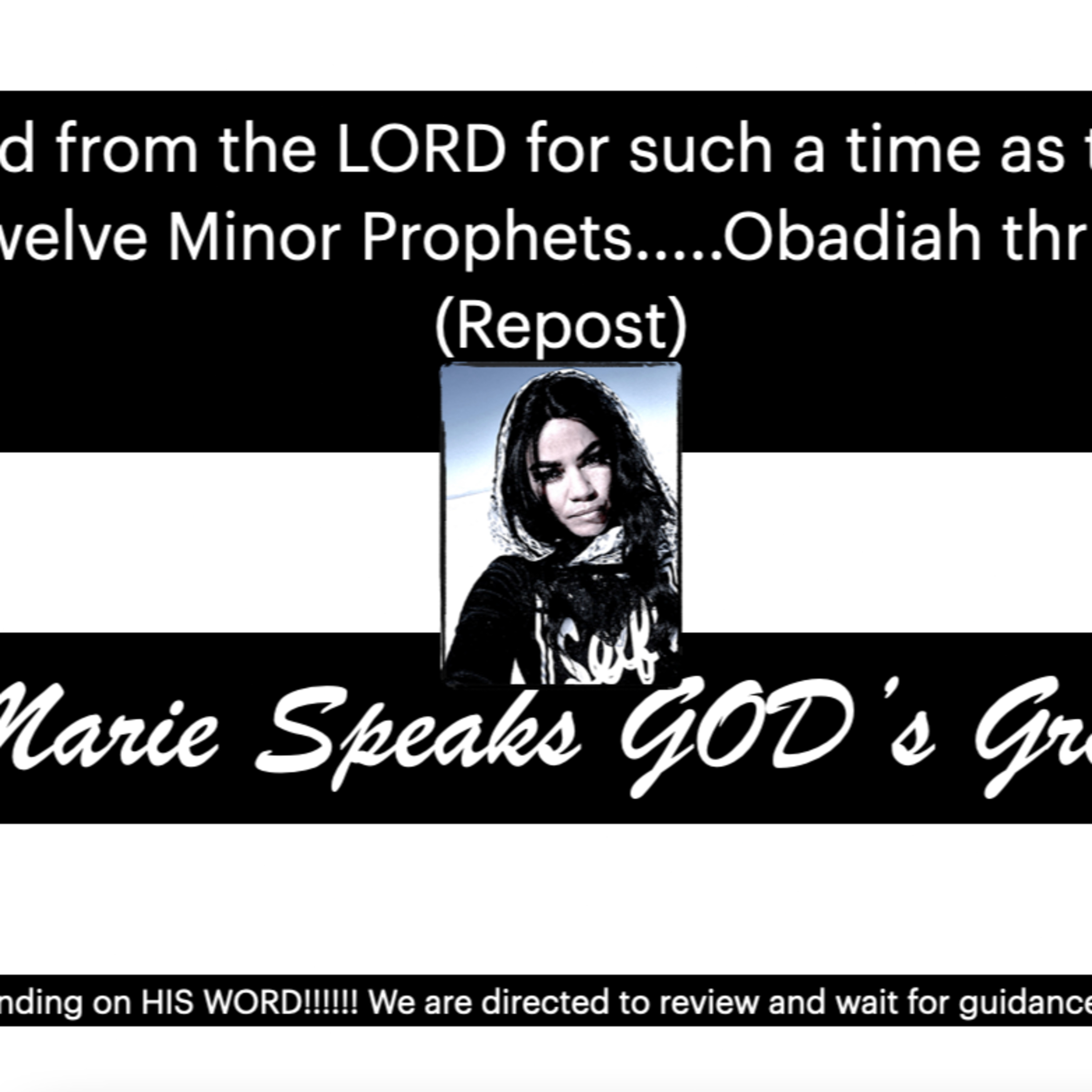 Marie Speaks G-D\'s Grace Bible Study and Meditations Of My Heart