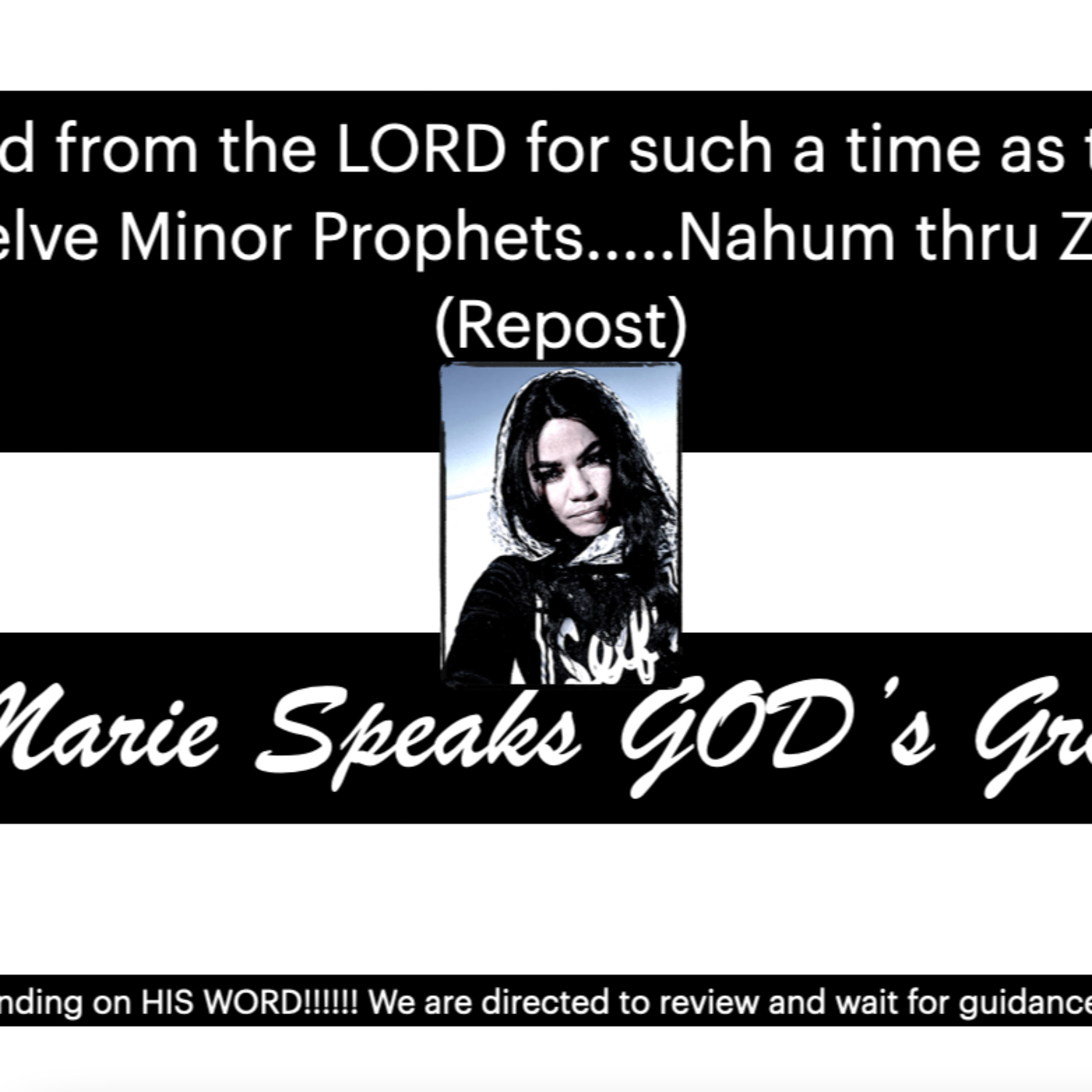 Marie Speaks G-D\'s Grace Bible Study and Meditations Of My Heart