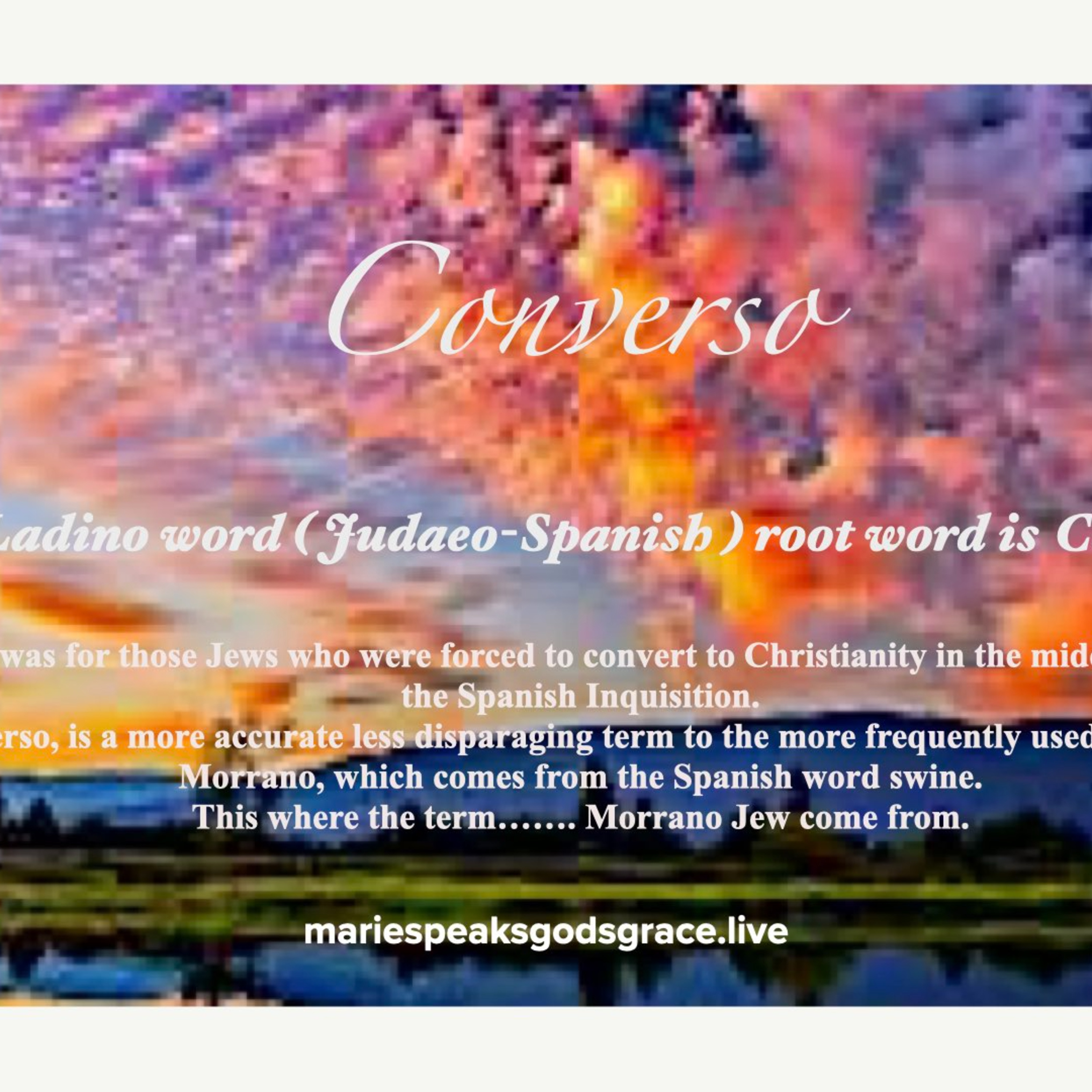 This weeks Jewish terminology word: Converso episode artwork