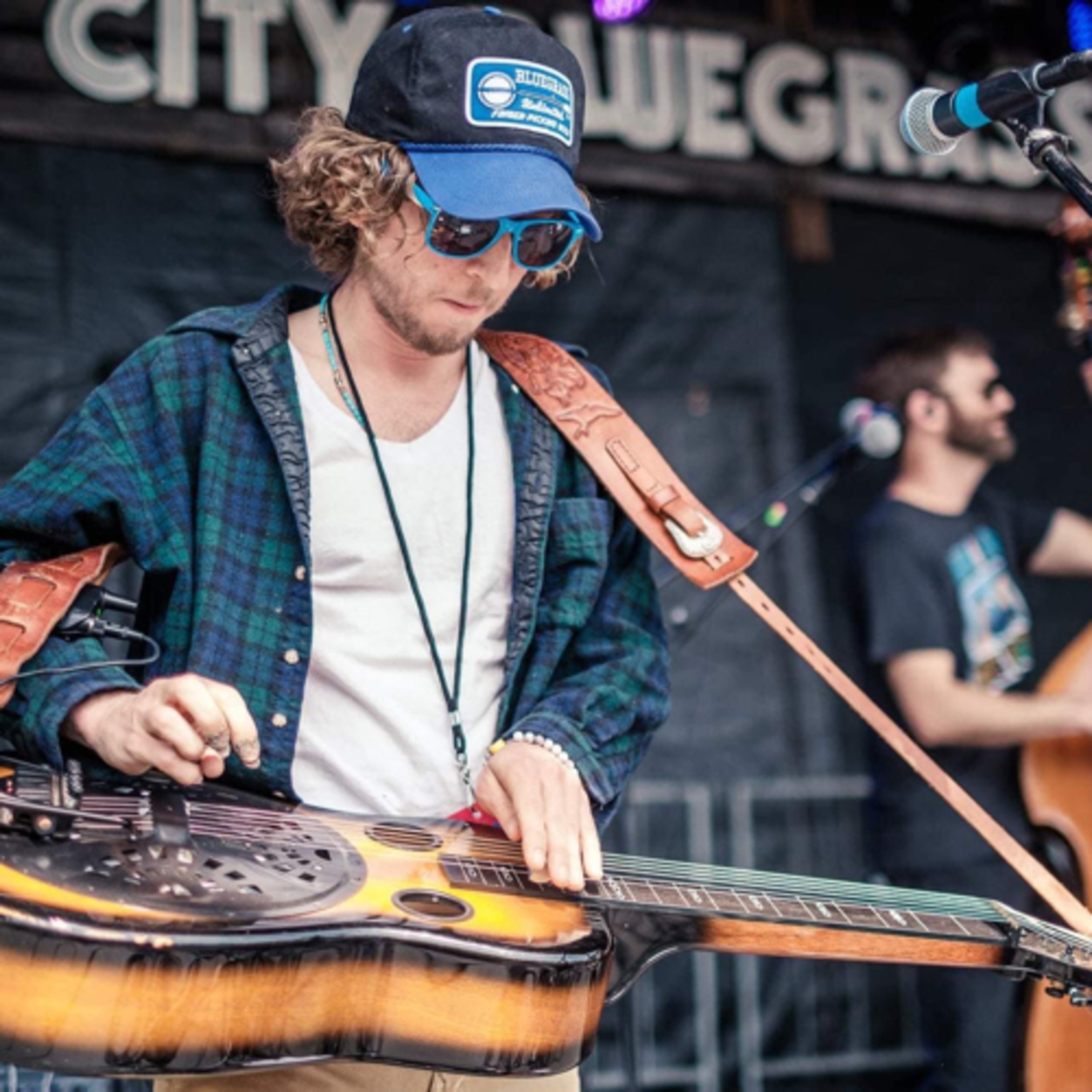 Tommy Maher Dobro player for Fireside Collective