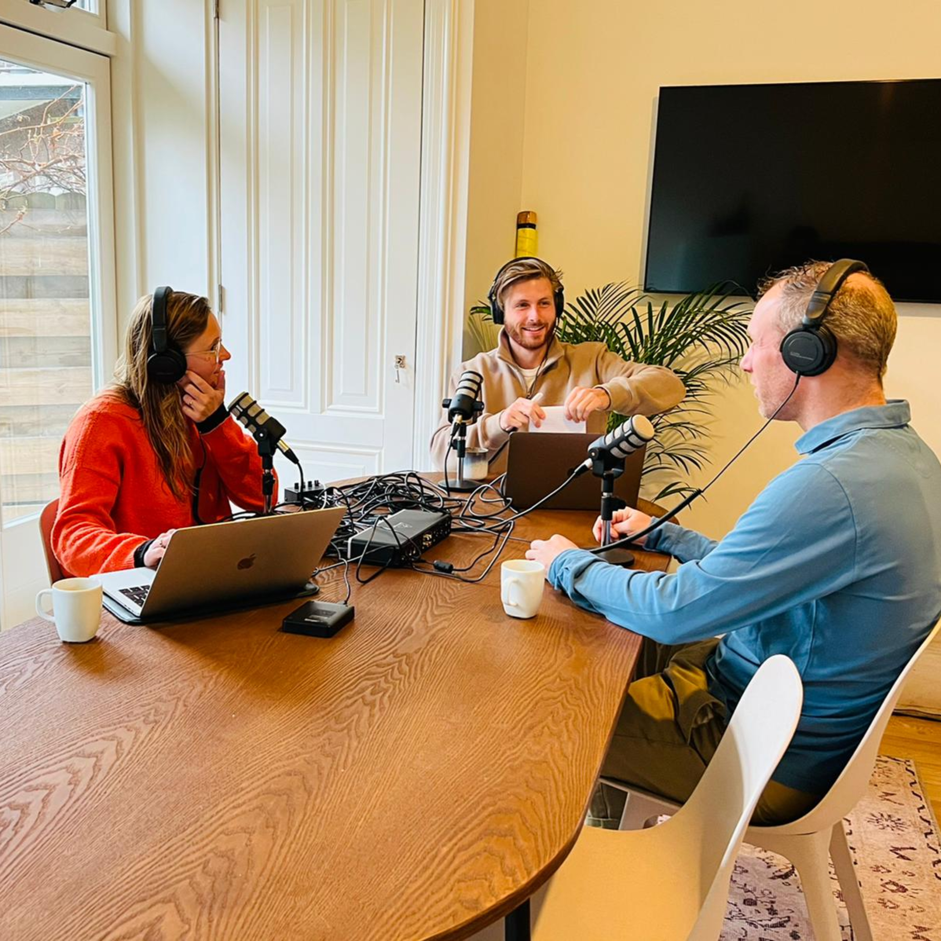 Druk een podcast