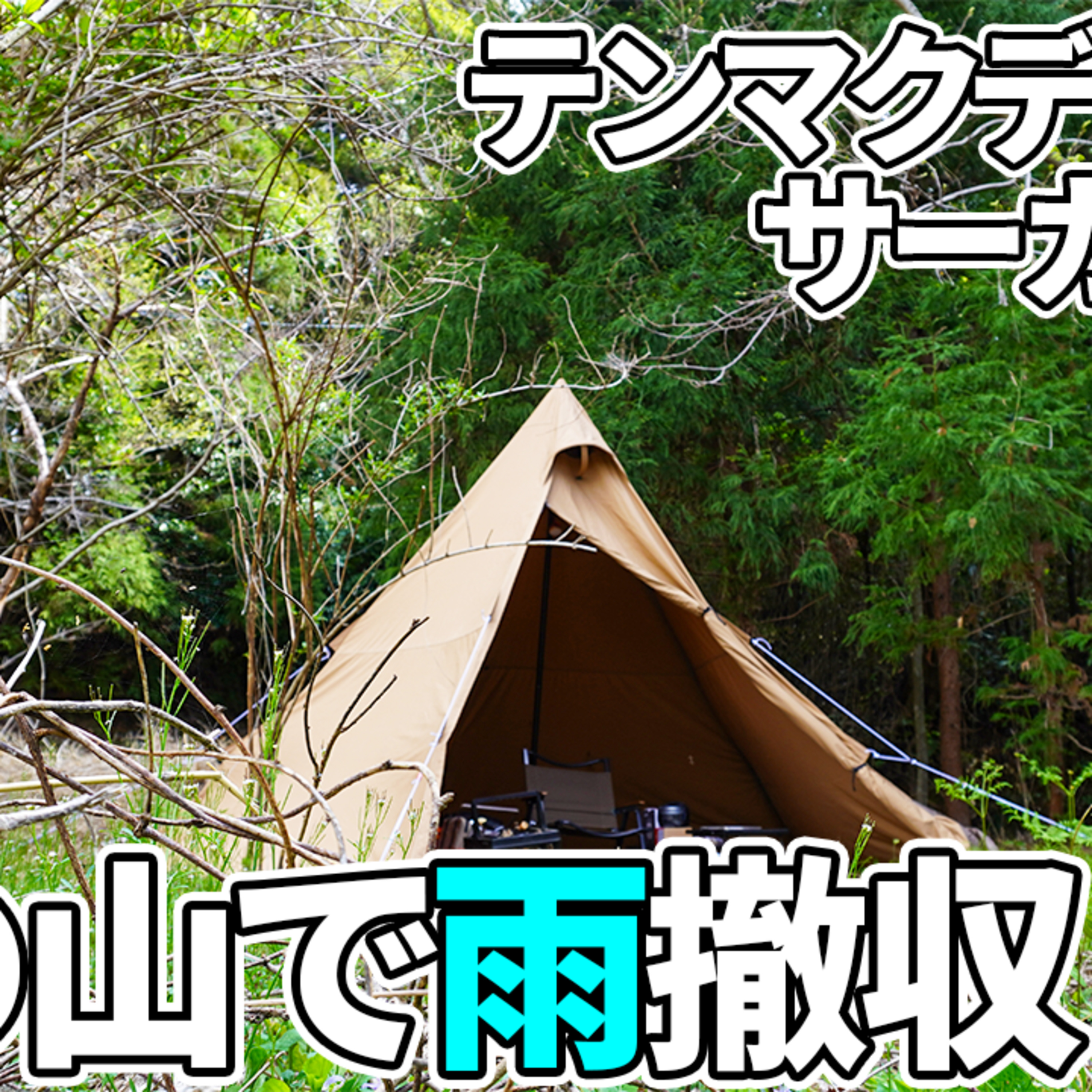 512【キャンプ】テンマクデザイン サーカスTC、家の山で雨撤収