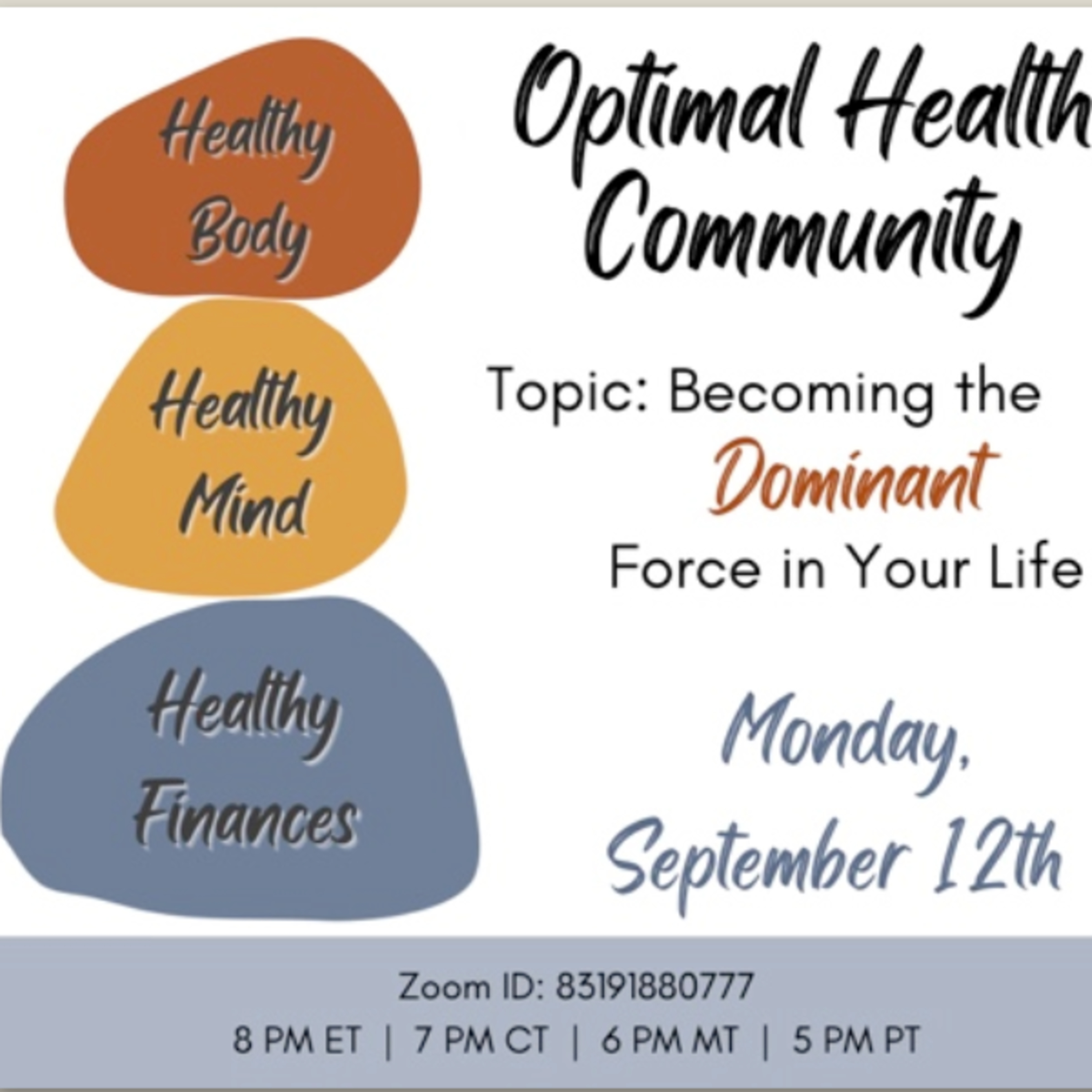 9/12/22 - Becoming the Dominant Force in Your Life episode artwork