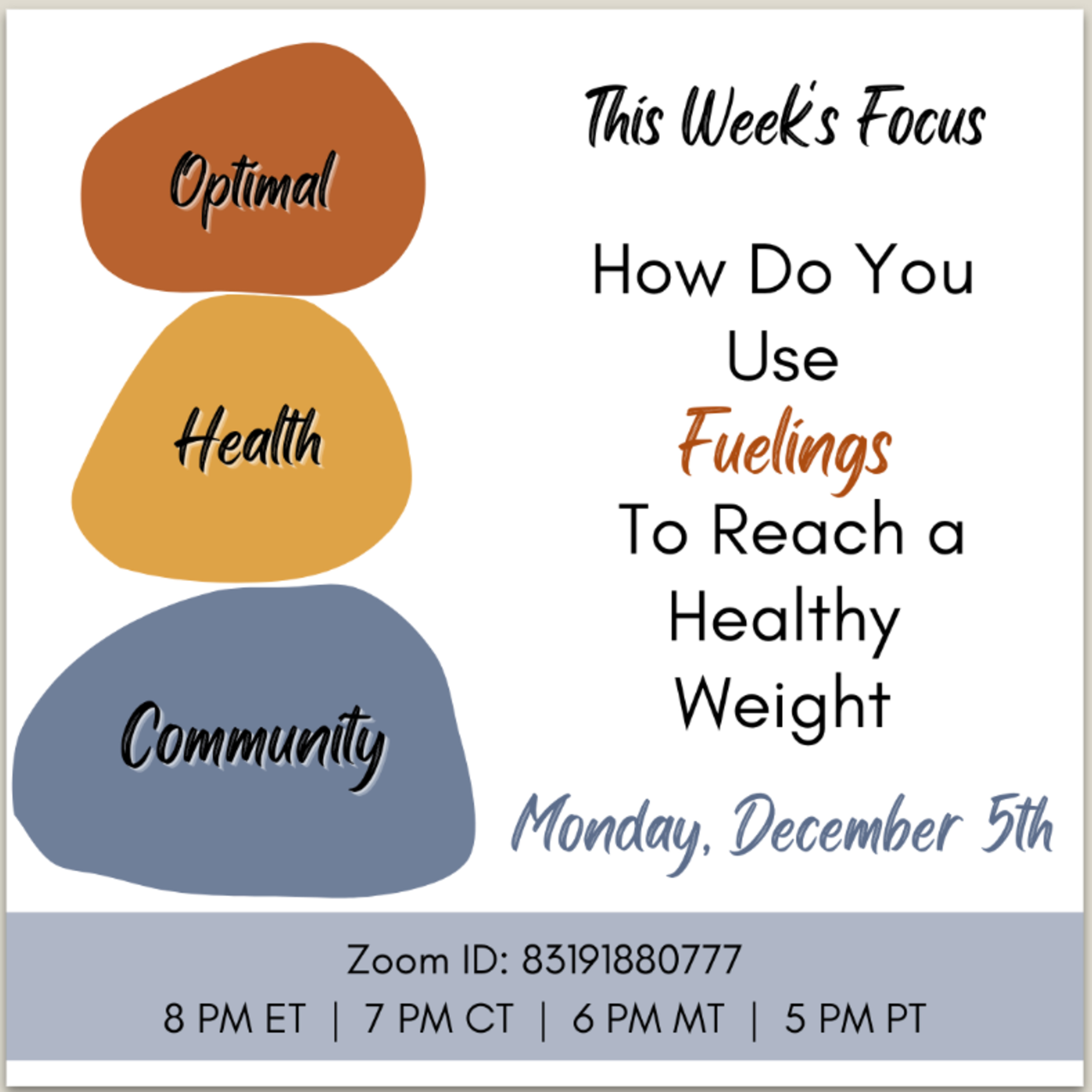 12/5/22 - Element 09: How Do You Use Your Fuelings to Reach a Healthy Weight? episode artwork