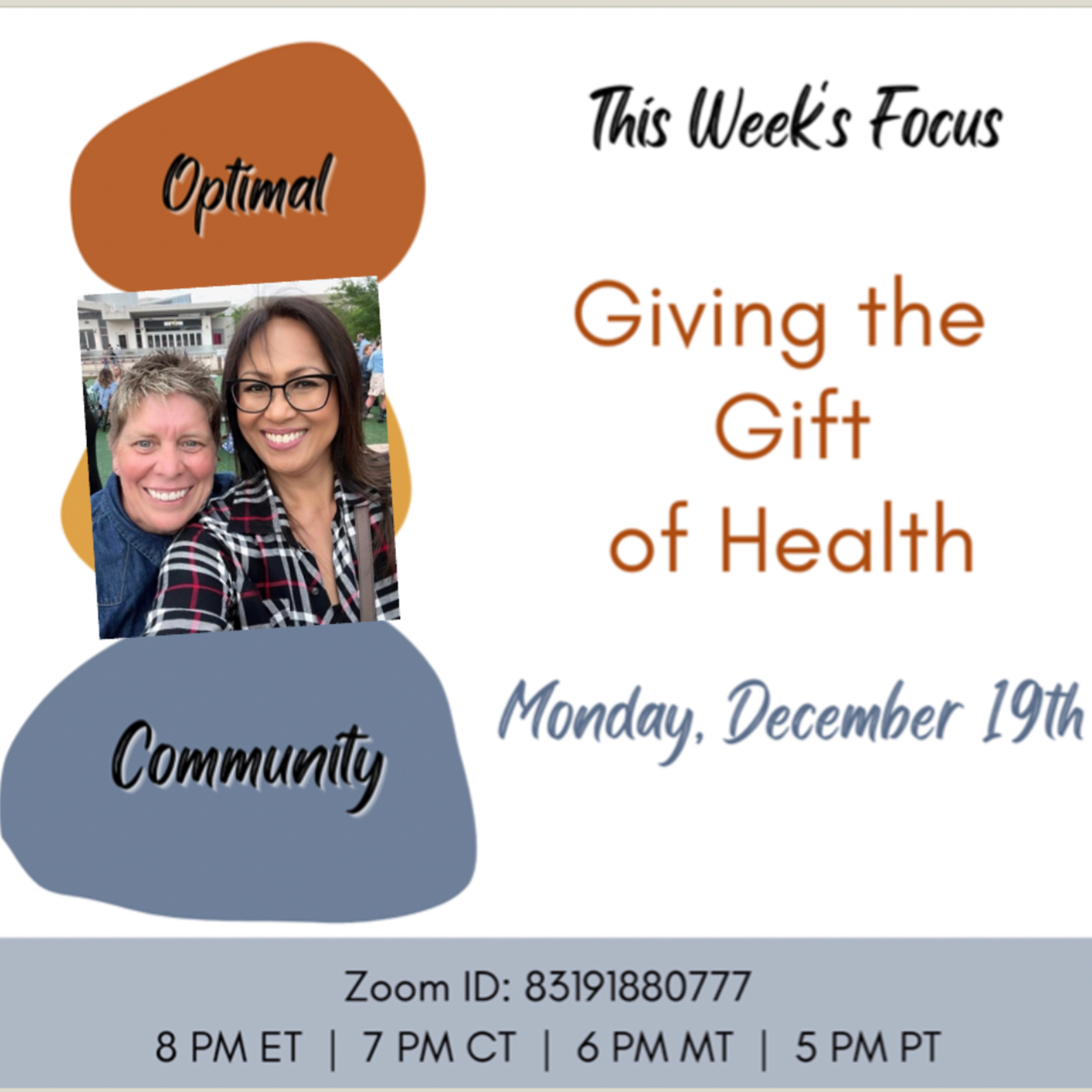 12/19/22 - Giving the Gift of Health! episode artwork