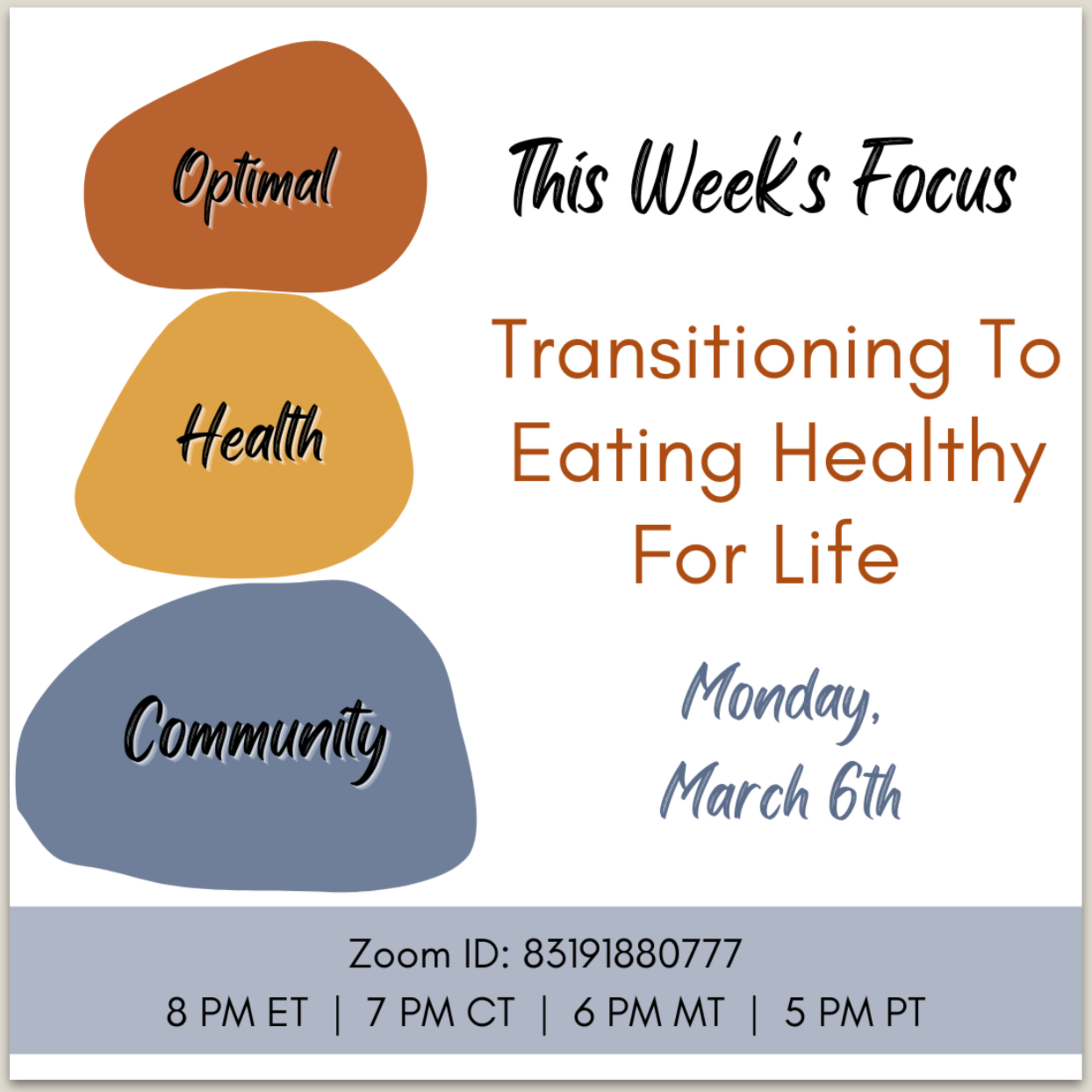 3/6/23 - Element 14: Transitioning to Healthy Eating for Life episode artwork