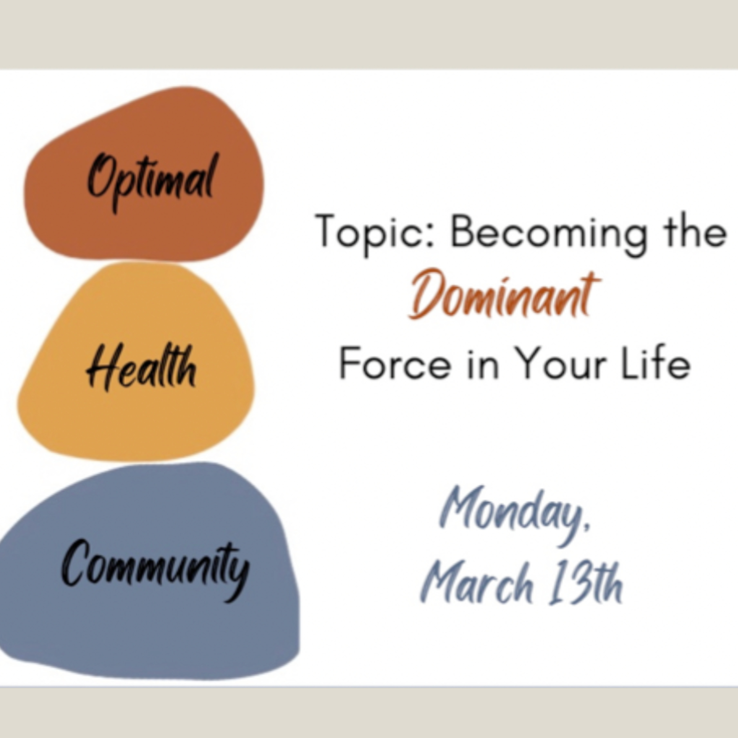 3/13/23 - Becoming the Dominant Force in Your Life! episode artwork