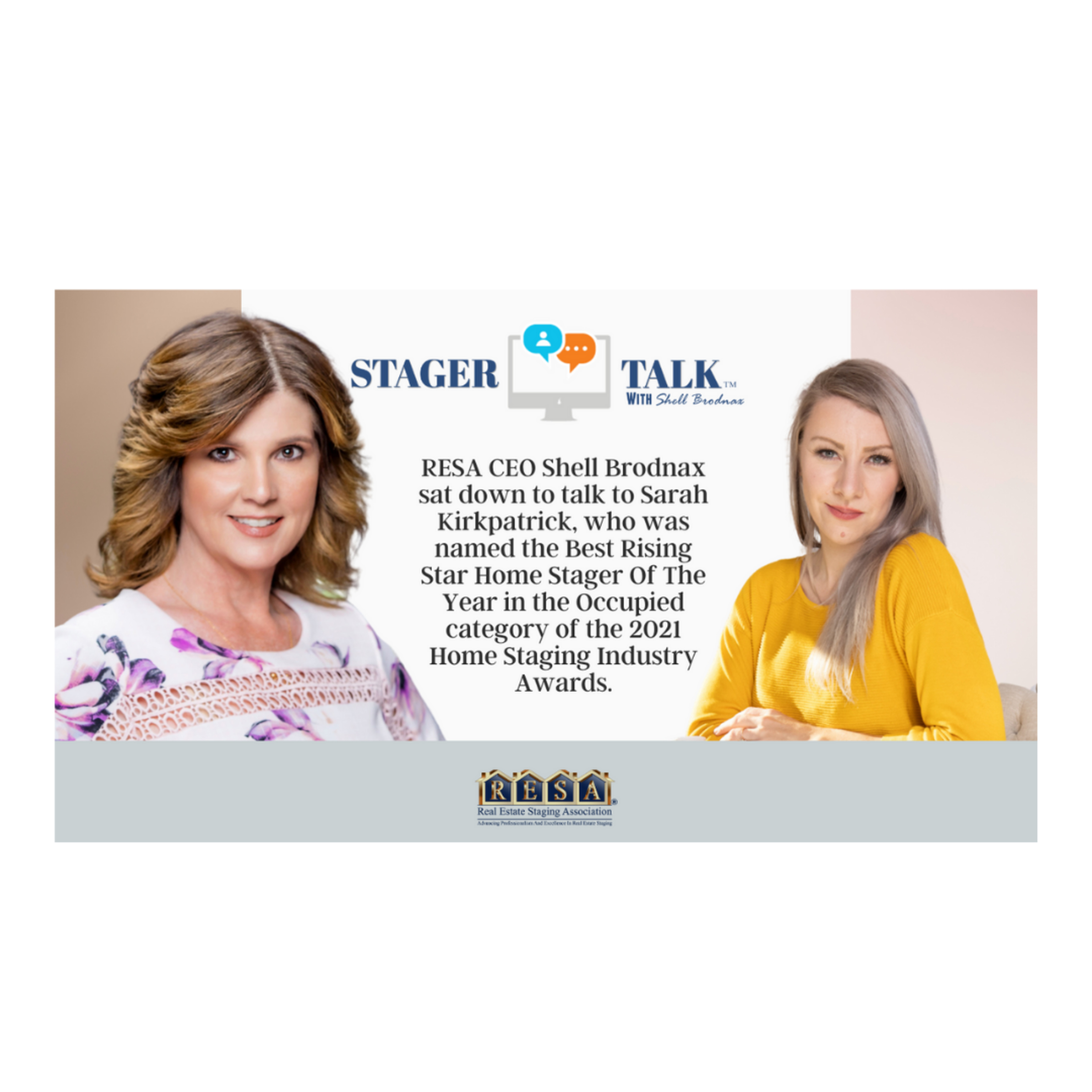 Stager Talk with Sarah Kirkpatrick Best Rising Star Home Stager Of The Year in the Occupied Category, 2021 episode artwork