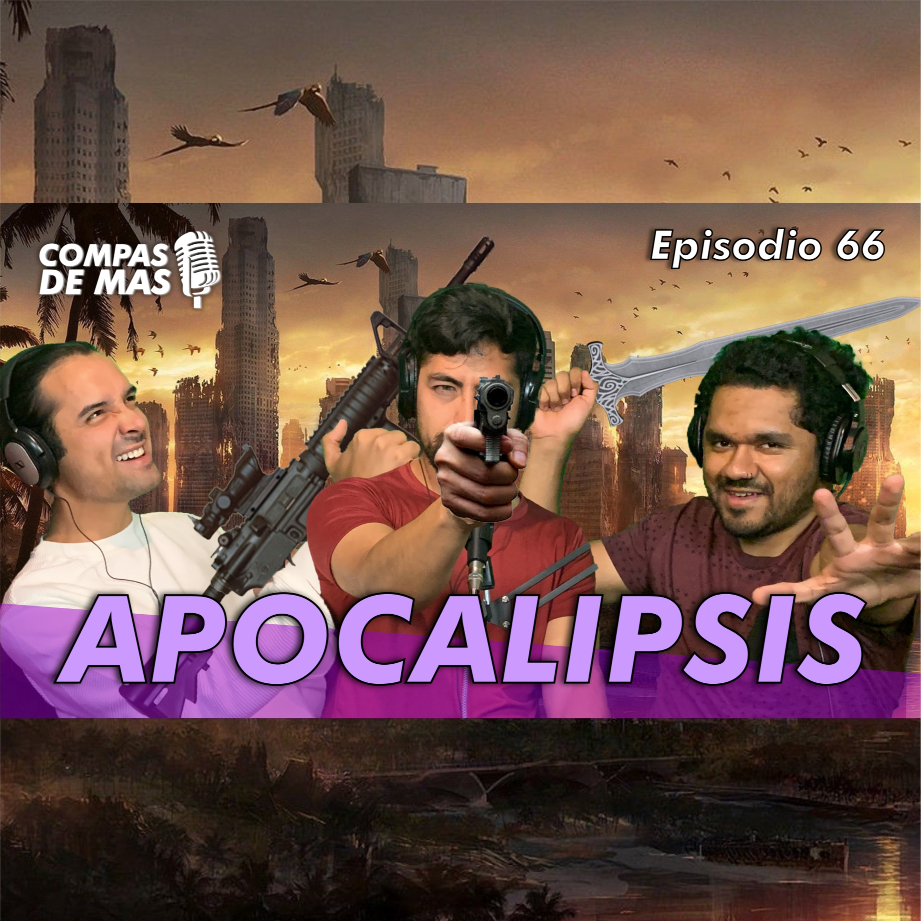 E:66 ¿Cómo sobrevivir a un apocalipsis Zombi? | Andar con un Psicópata | Compas de Más episode artwork