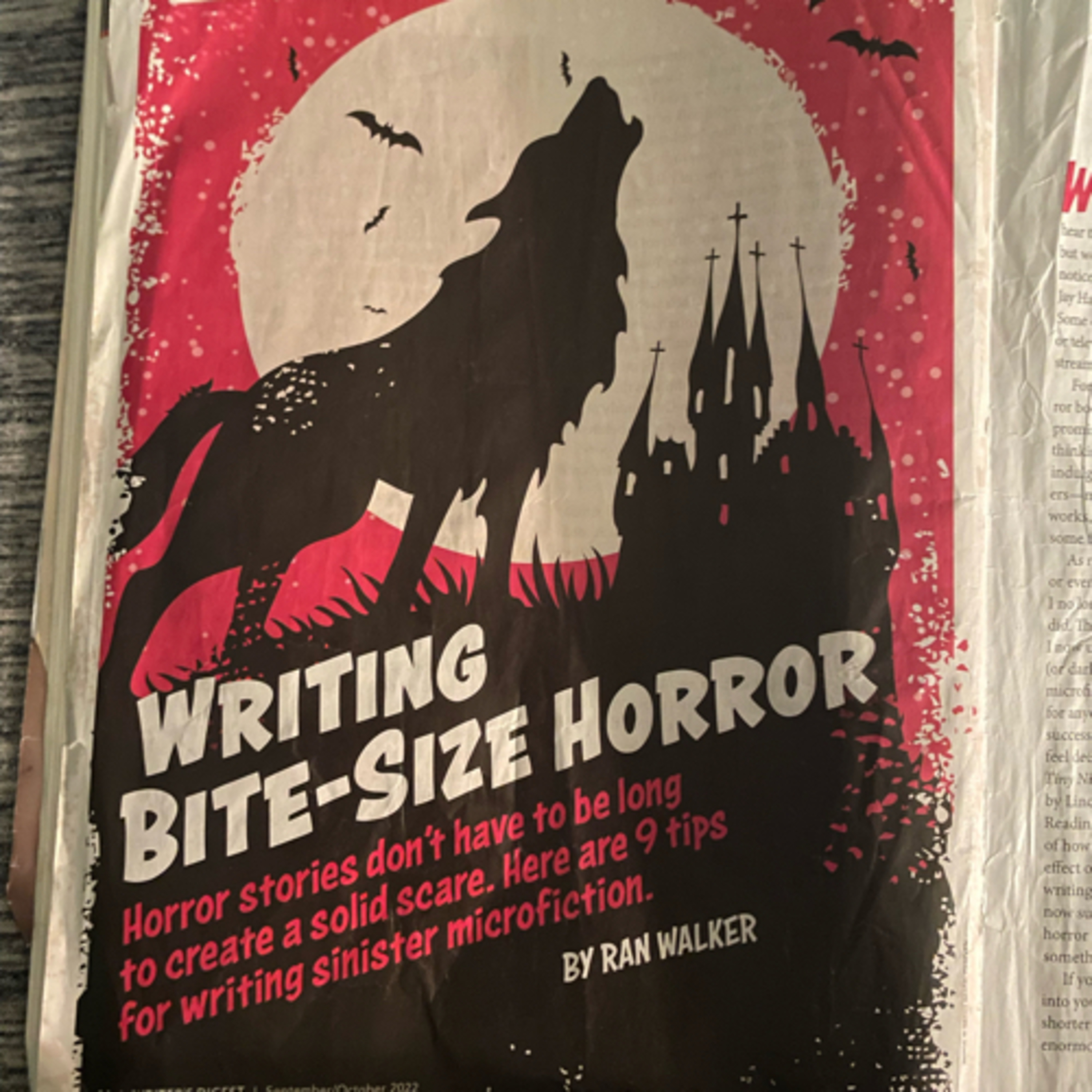 Writing ✍🏾 bite size horror.  episode artwork
