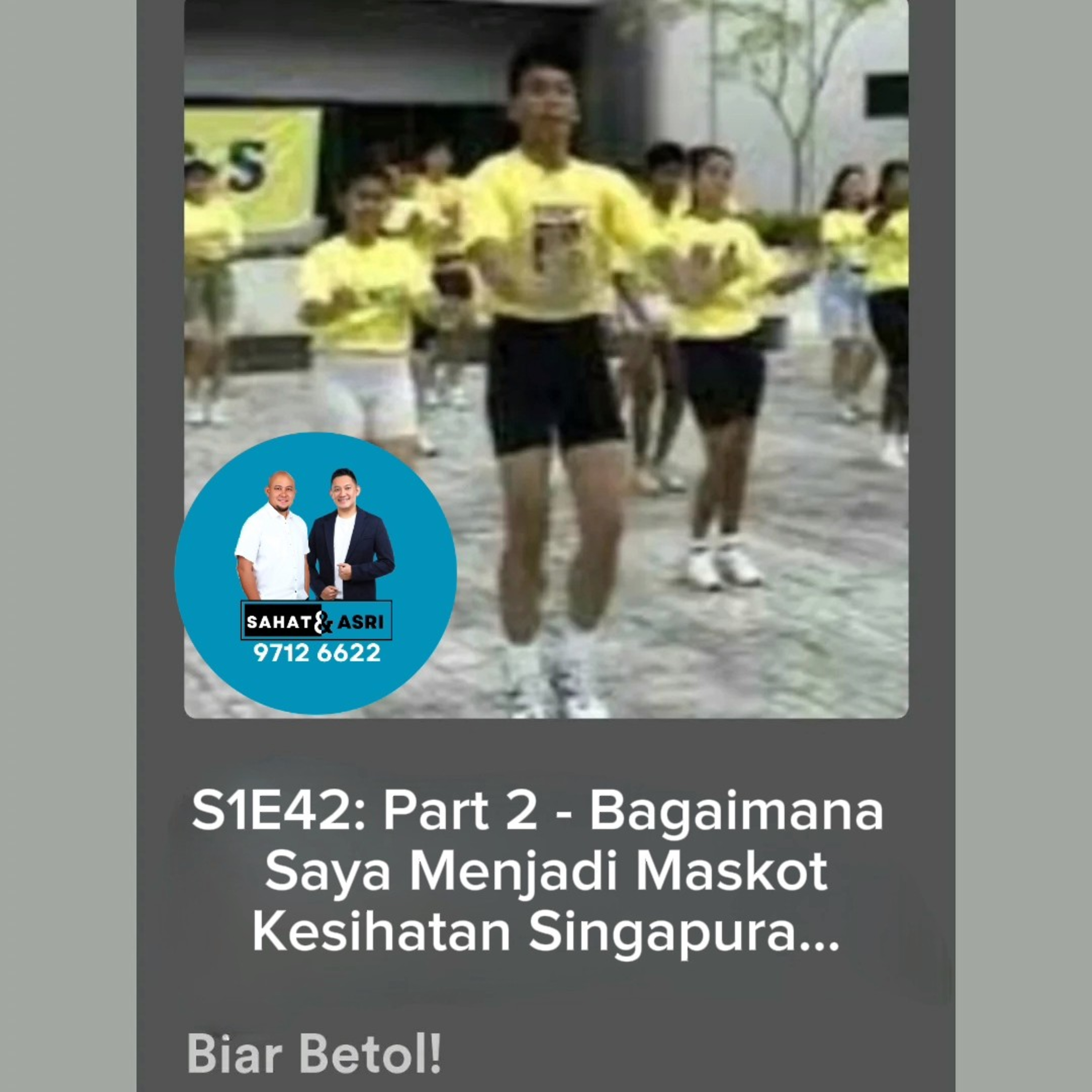 S1E42: Part 2 - Bagaimana Saya Menjadi Maskot Kesihatan Singapura... episode artwork