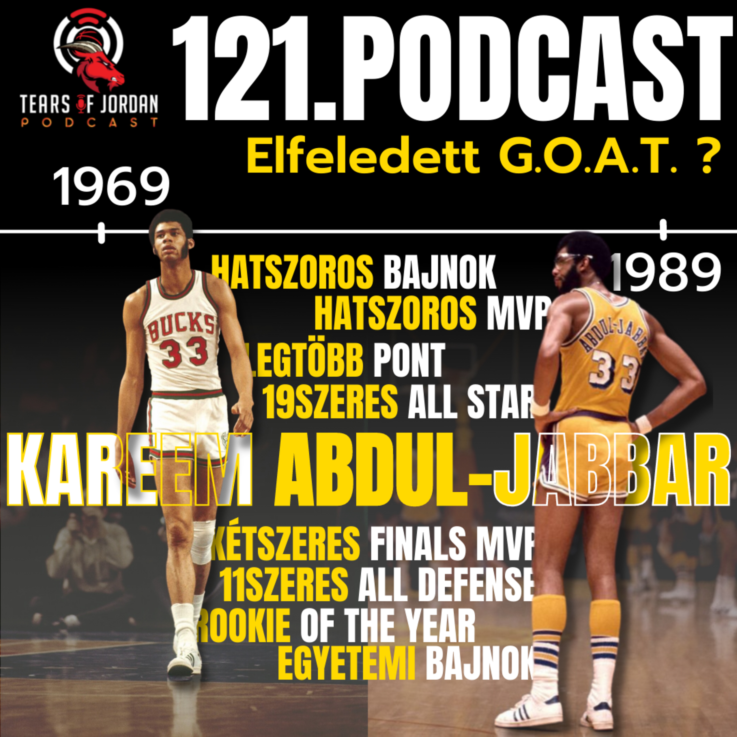 #121 Tears of Jordan - Aki majdnem lenyomta Bruce Lee-t is, a valaha volt egyik legnagyobb: Kareem Abdul Jabbar special episode artwork