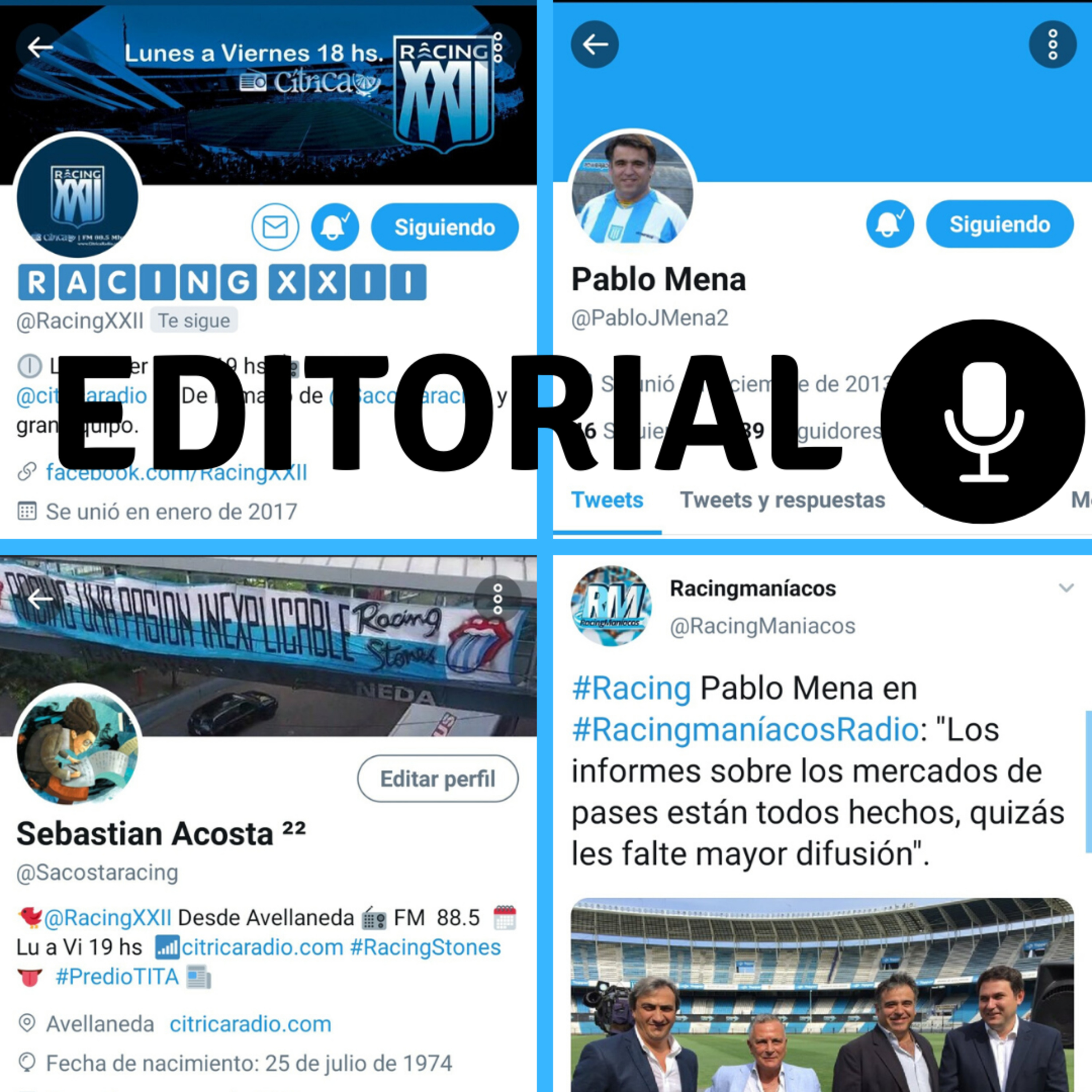 Racing22 programa de radio partidario