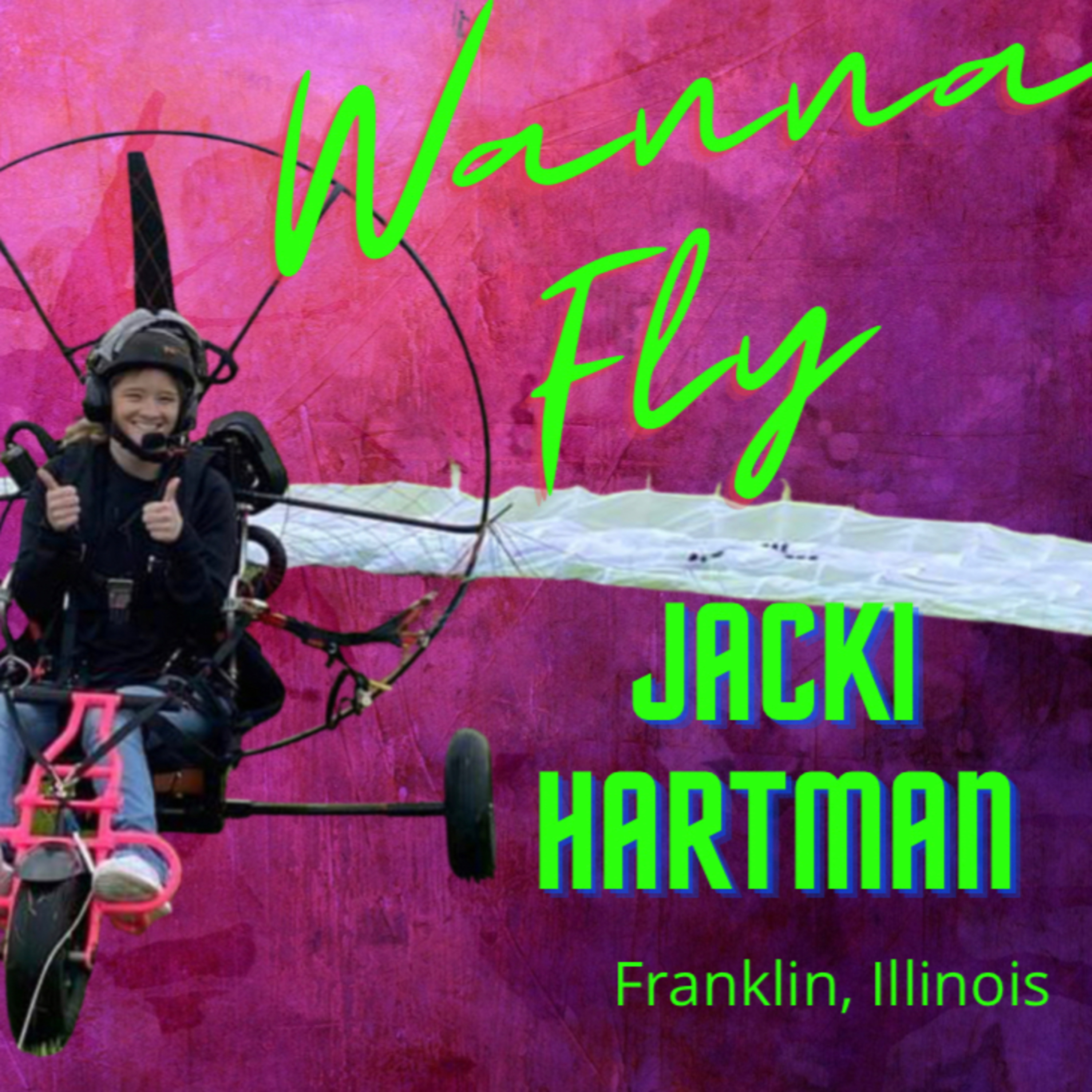 Meet Jacki Hartman a Paralyzed paramotor pilot, and is a 33yr old Mother of 2 young boys, talks about how she conquered training, so she could fly with her husband in Illinois.  episode artwork