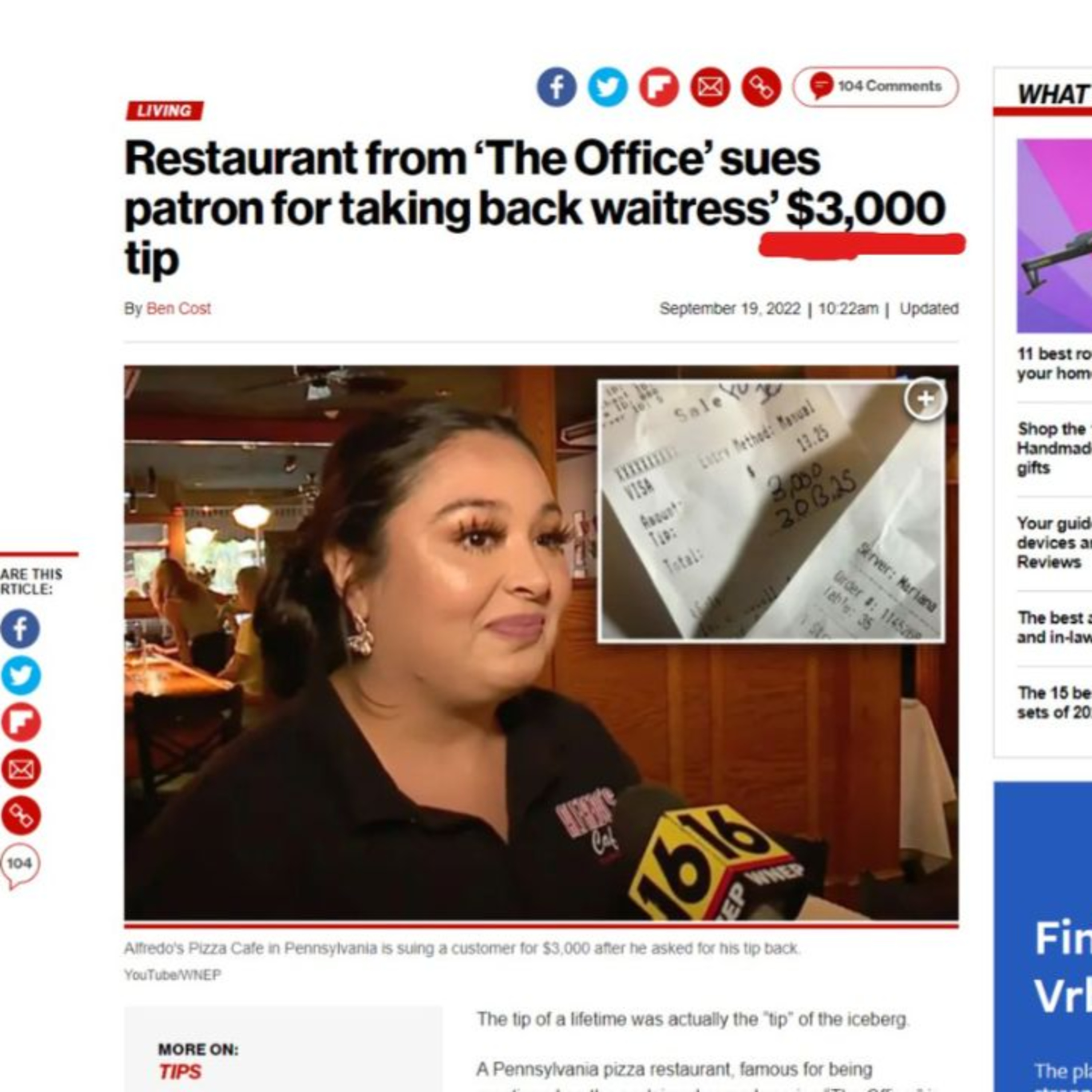 The Office Restaurant SUES For $3,000 Tip episode artwork