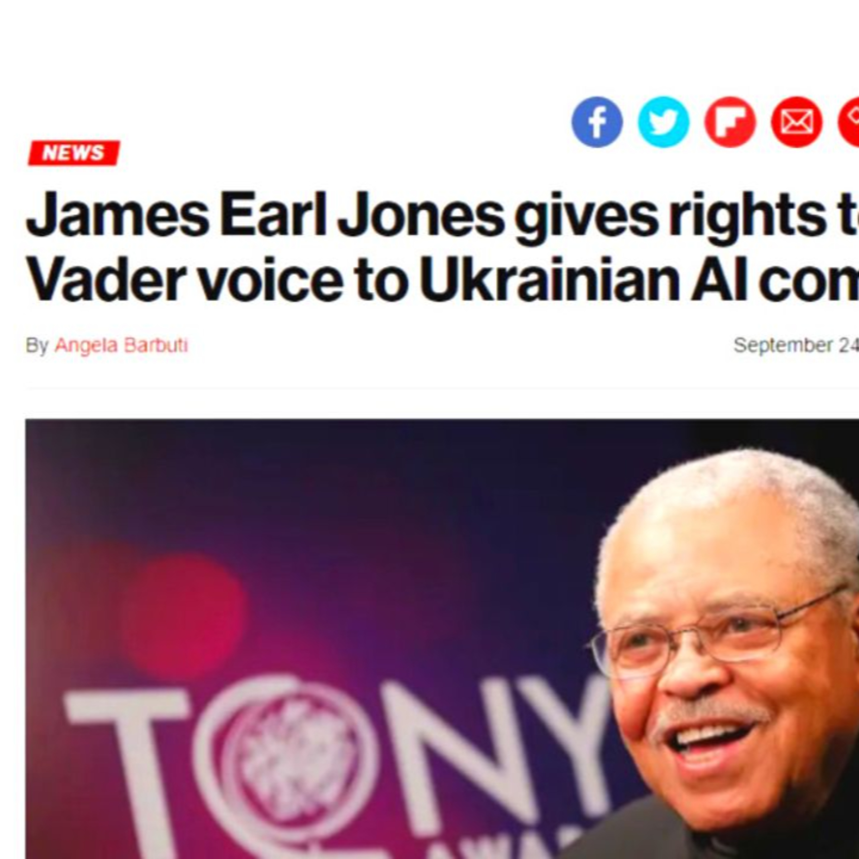 JAMES EARL JONES SELLS HIS VOICE TO AI COMPANY episode artwork
