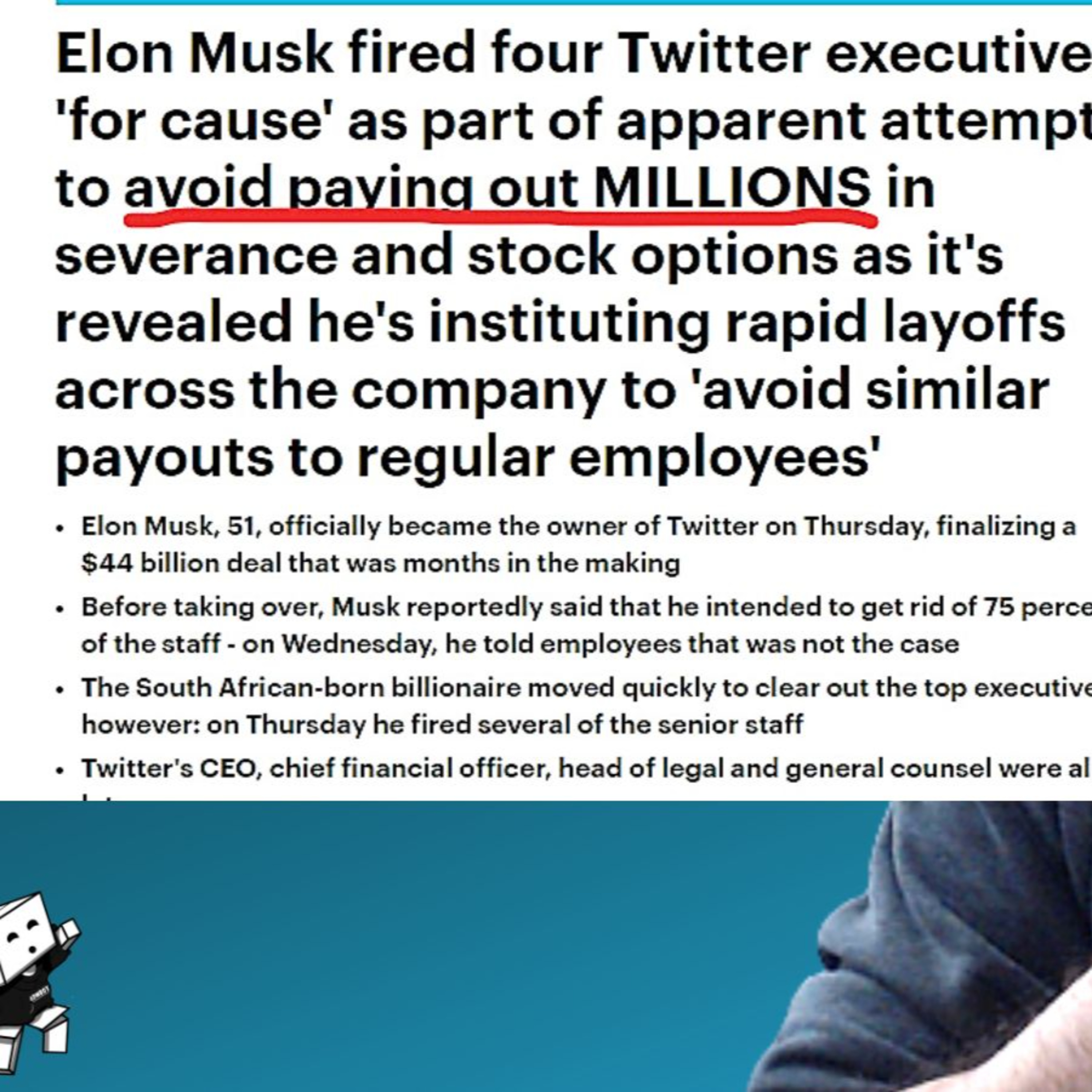 ELON MUSK FIRED EVERYONE TO SAVE MILLIONS... episode artwork