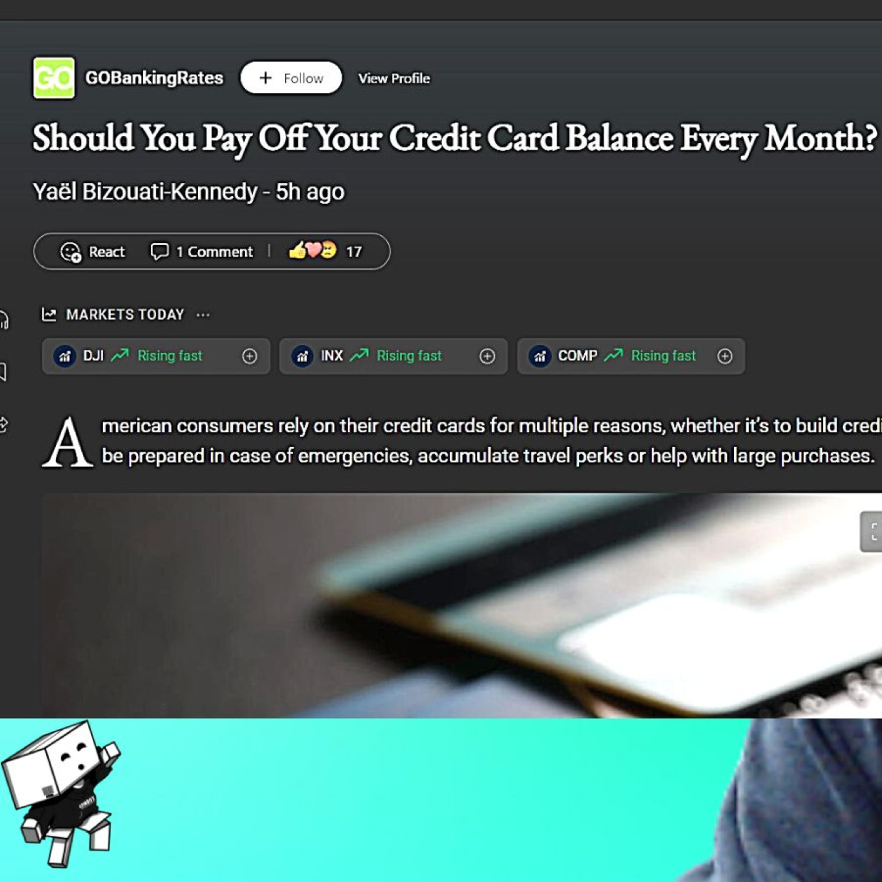 SHOULD YOU PAY OFF YOUR CREDIT CARD BALANCE? episode artwork