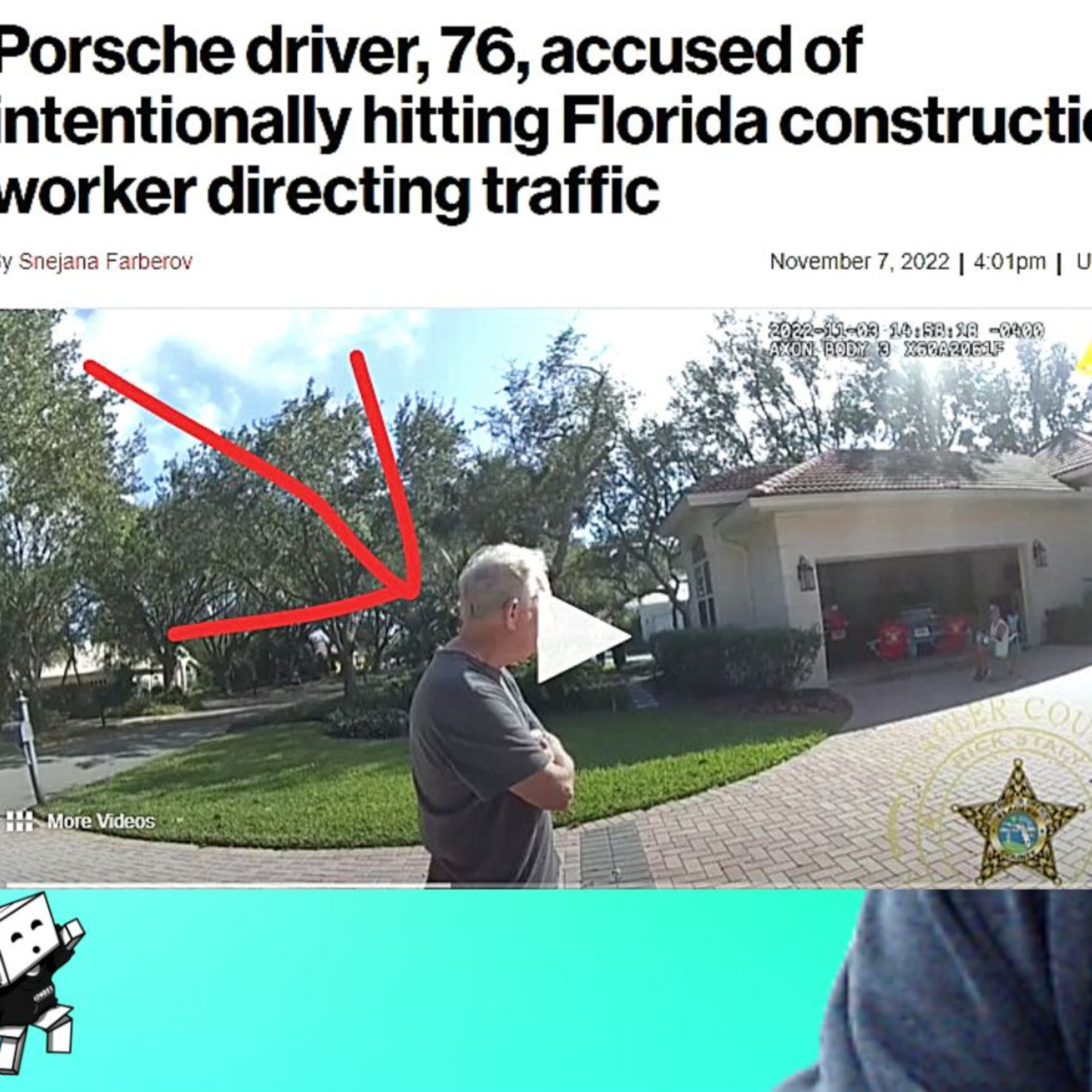 RICH PORSCHE DRIVER HITS WORKER... episode artwork