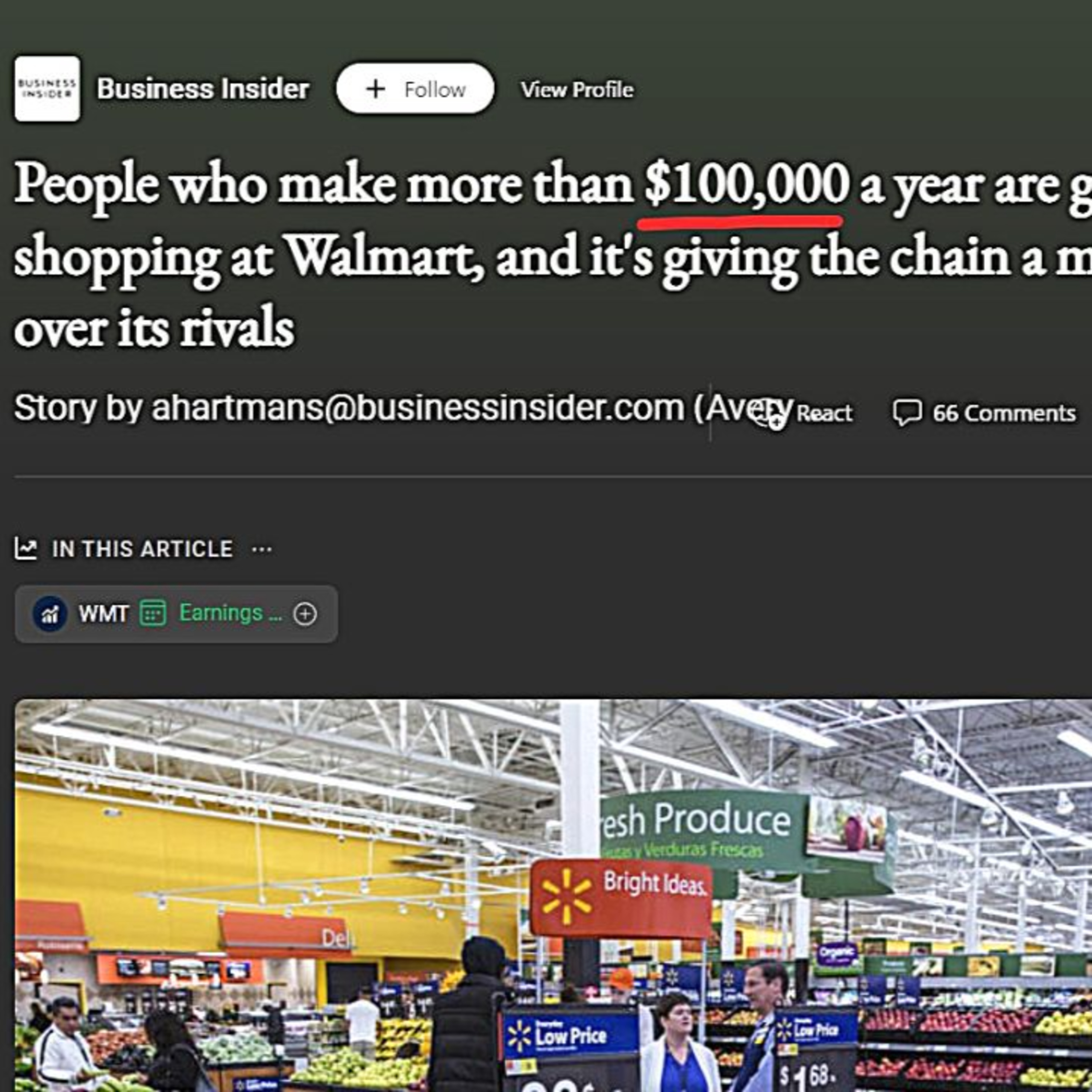 PEOPLE WHO MAKE $100K PER YEAR ARE SHOPPING AT WALMART episode artwork