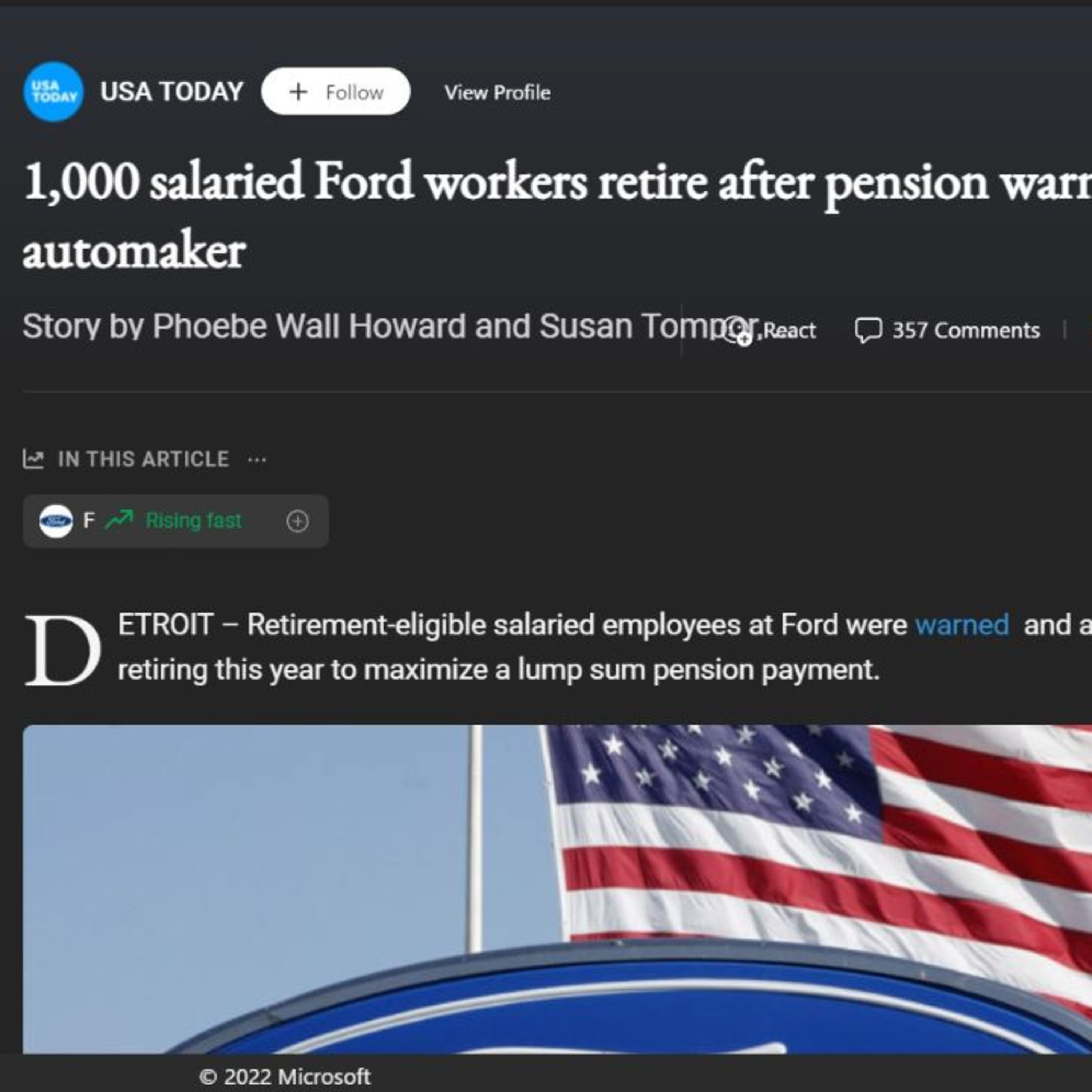 1,000 FORD WORKERS RETIRE OVER PENSION WARNING episode artwork
