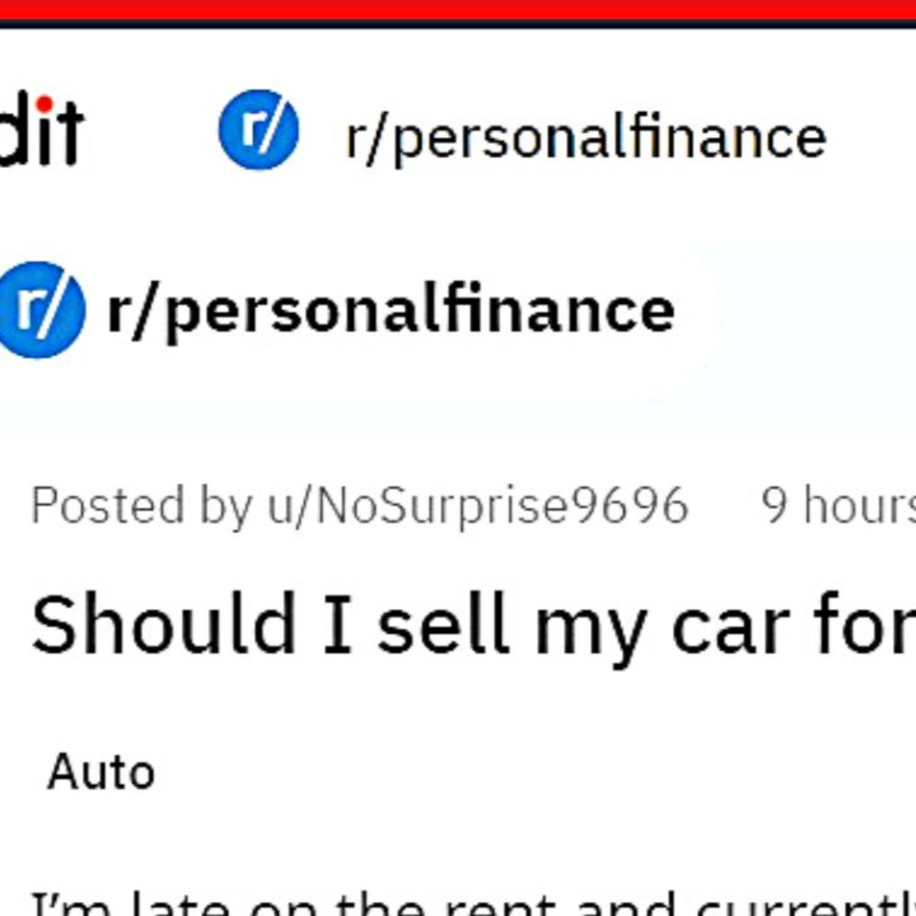 Should I Sell My Car For Rent Money? episode artwork