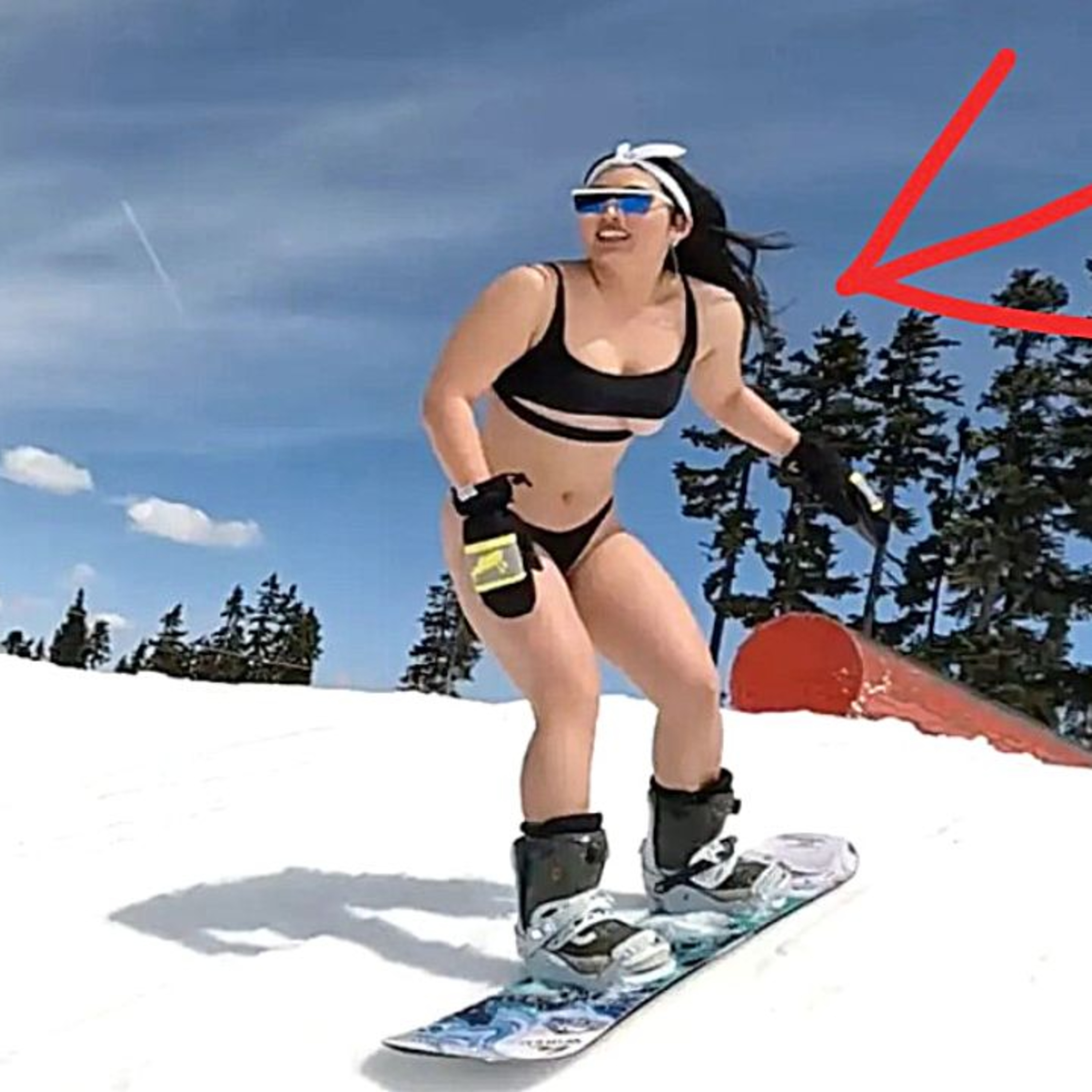 Insane Bikini Girl Snowboards For Attention episode artwork