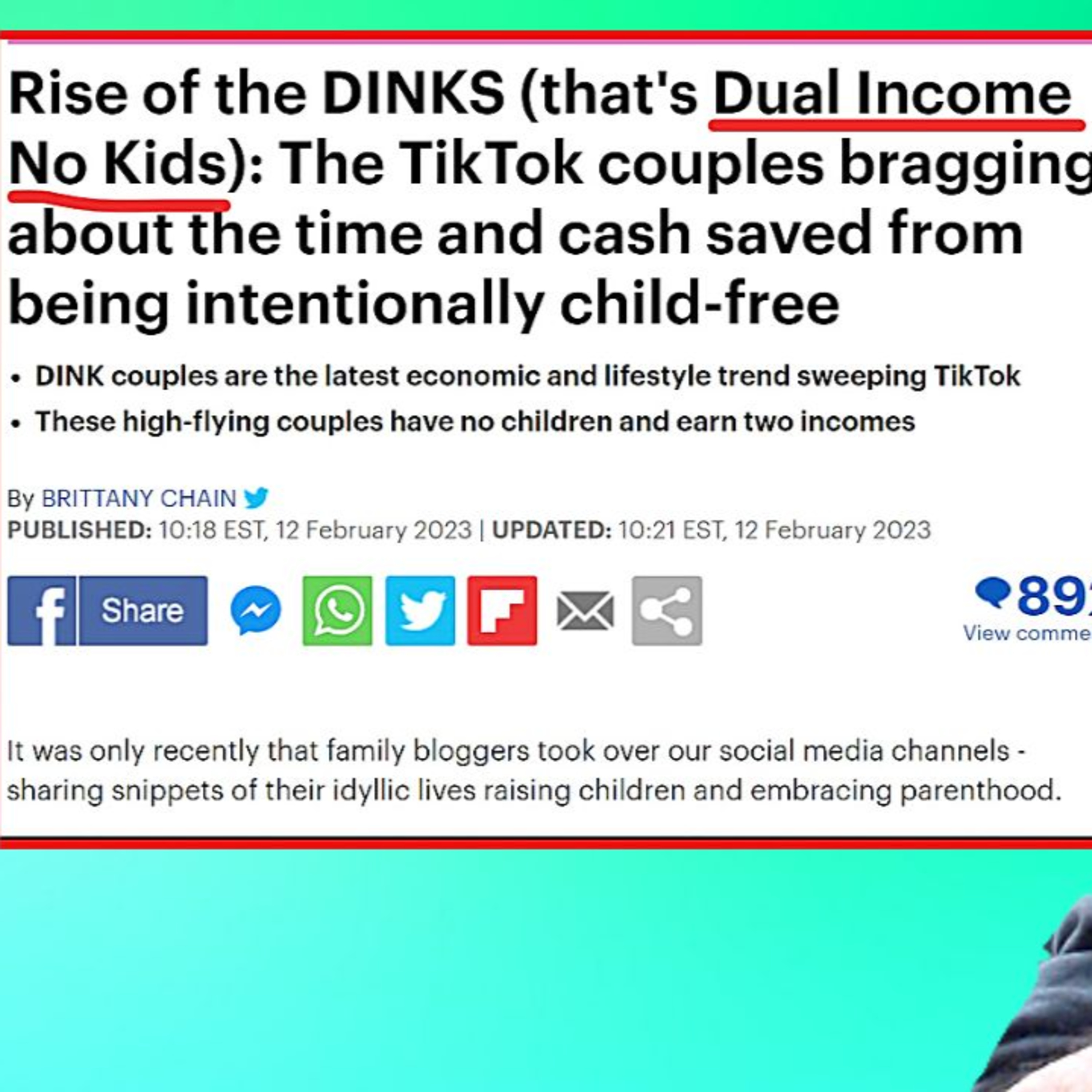 The Rise Of The DINKS, Dual Income No Kids episode artwork