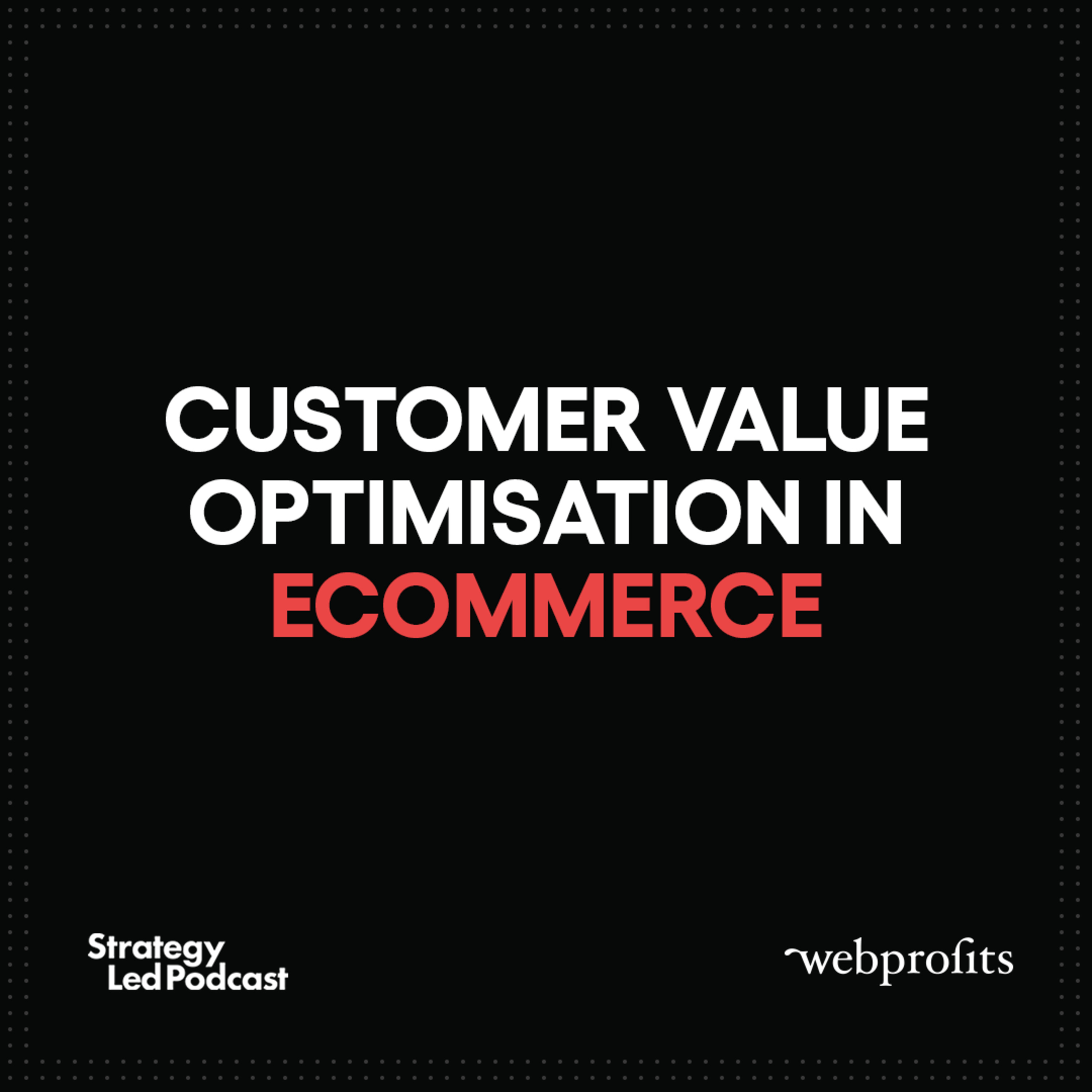 Customer Value Optimisation in Ecommerce episode artwork