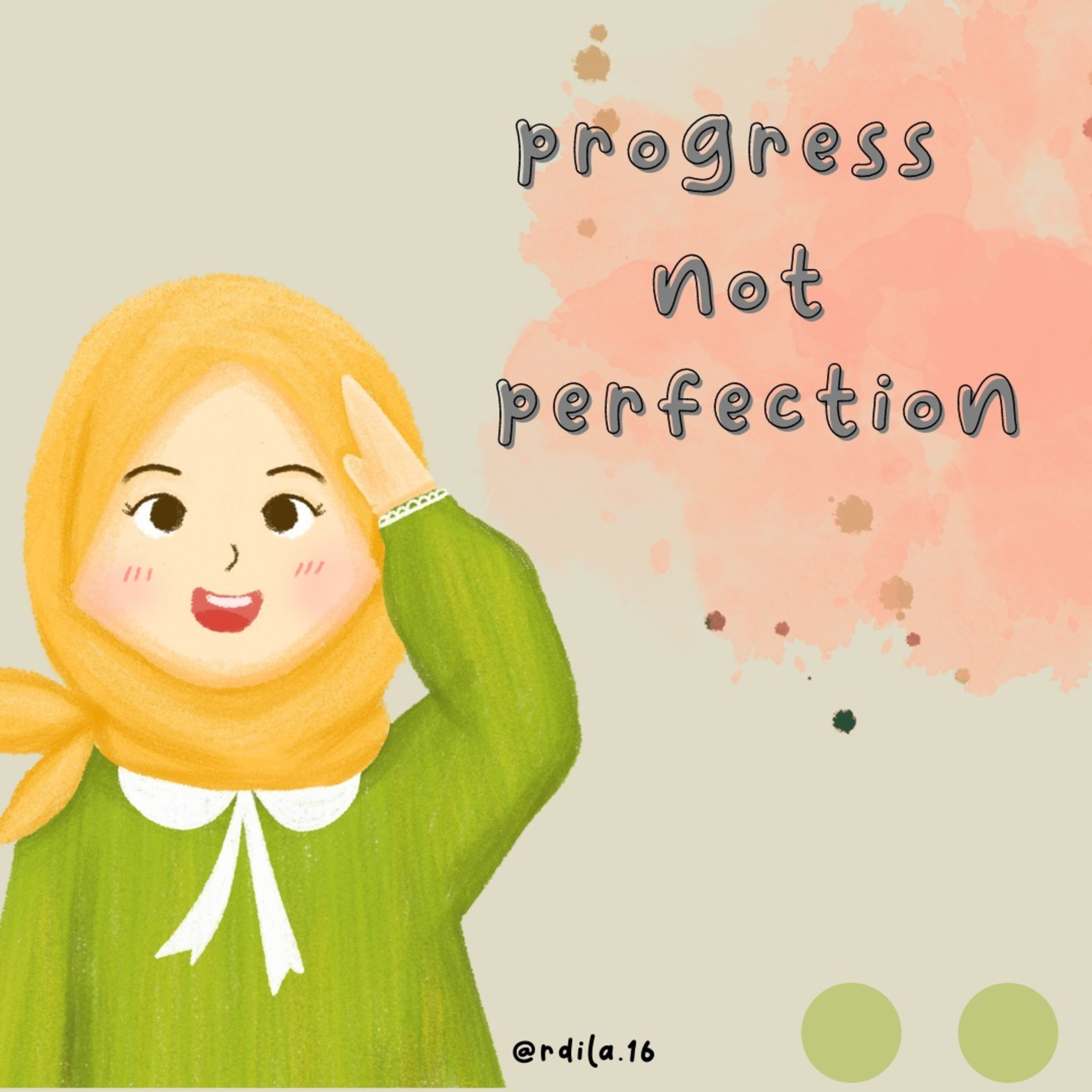 Random talk about "progress not perfection" episode artwork