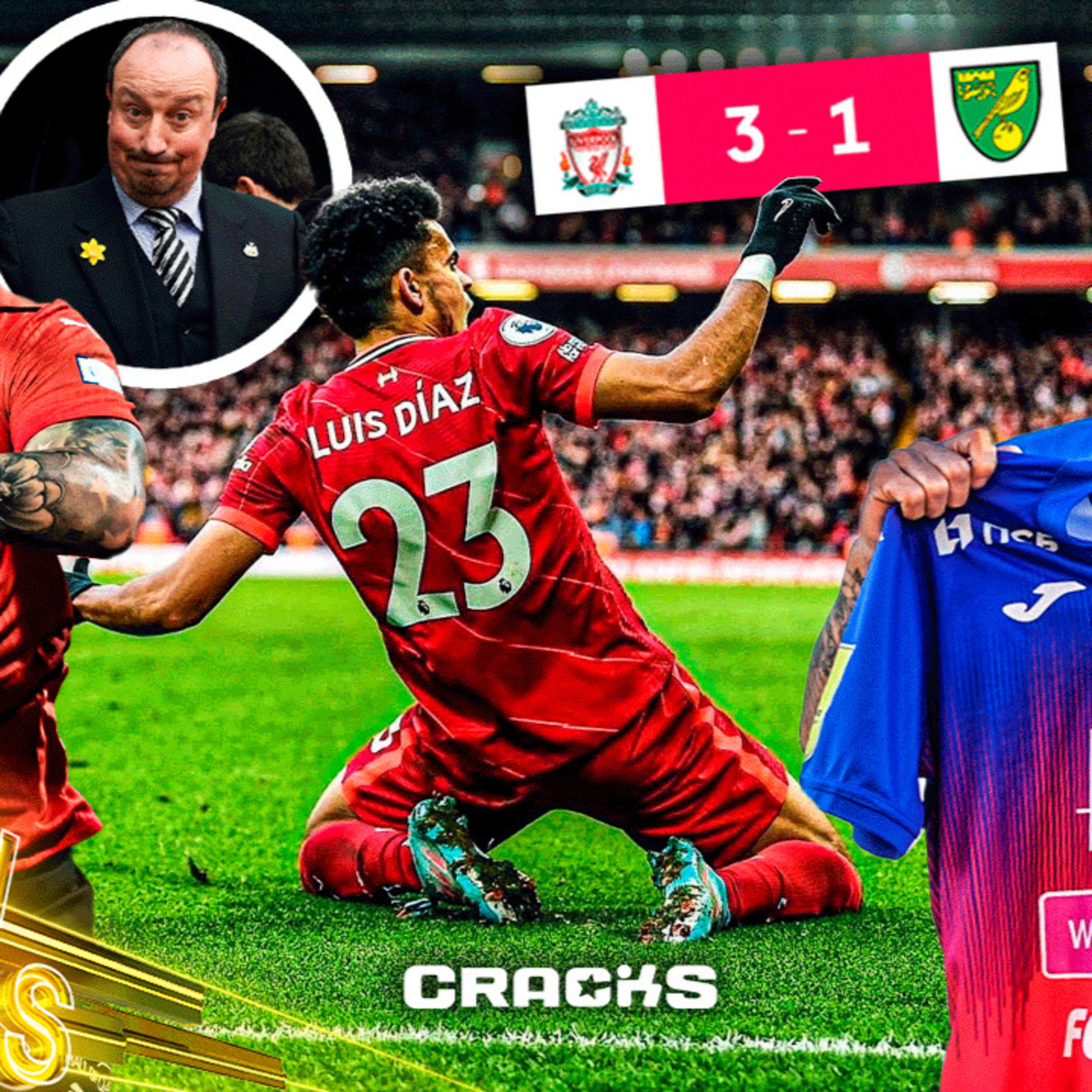 PRIMER GOL de LUIS DÍAZ con el LlVERPOOL | Cracks Colombia 19 Feb. episode artwork