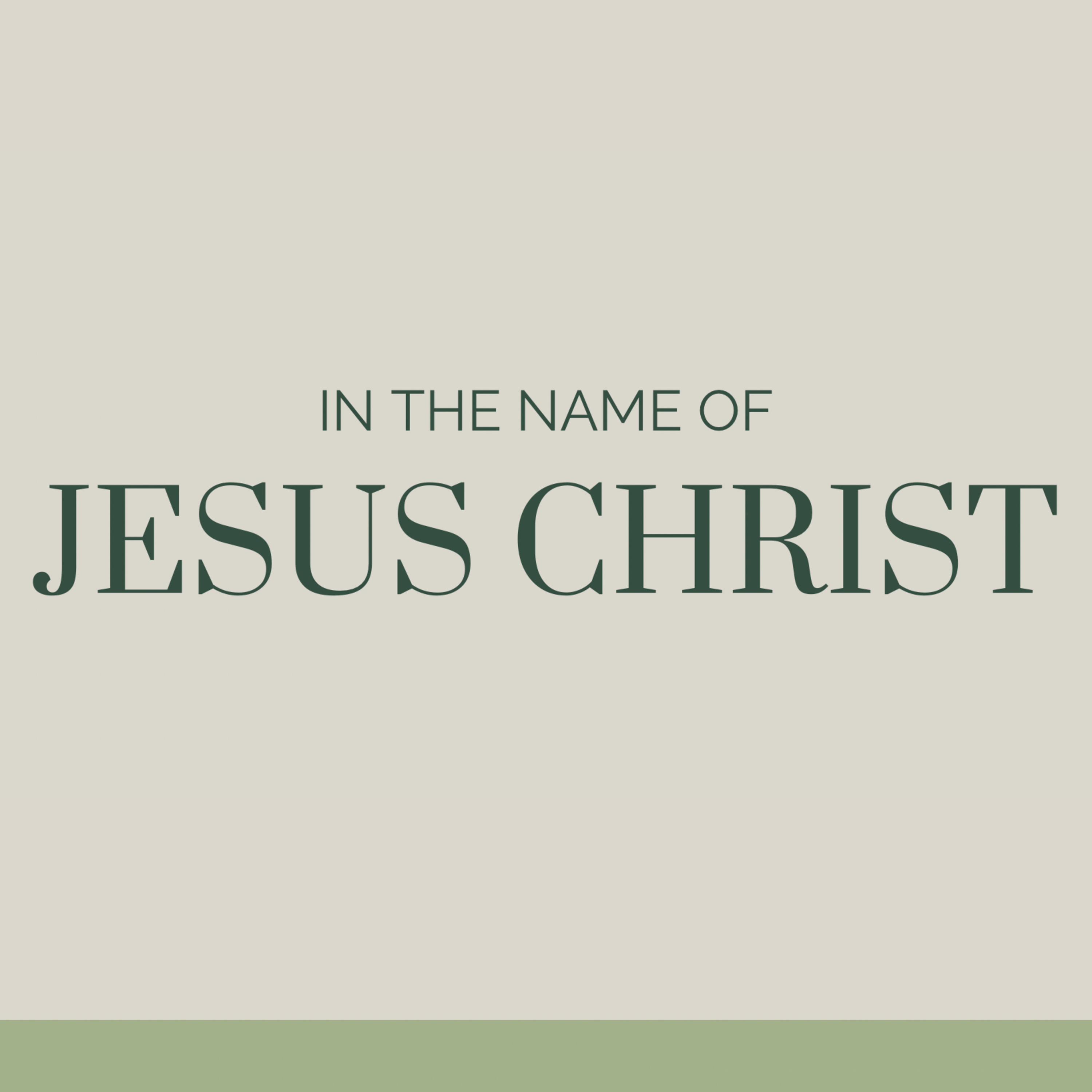 In the Name of Jesus Christ episode artwork