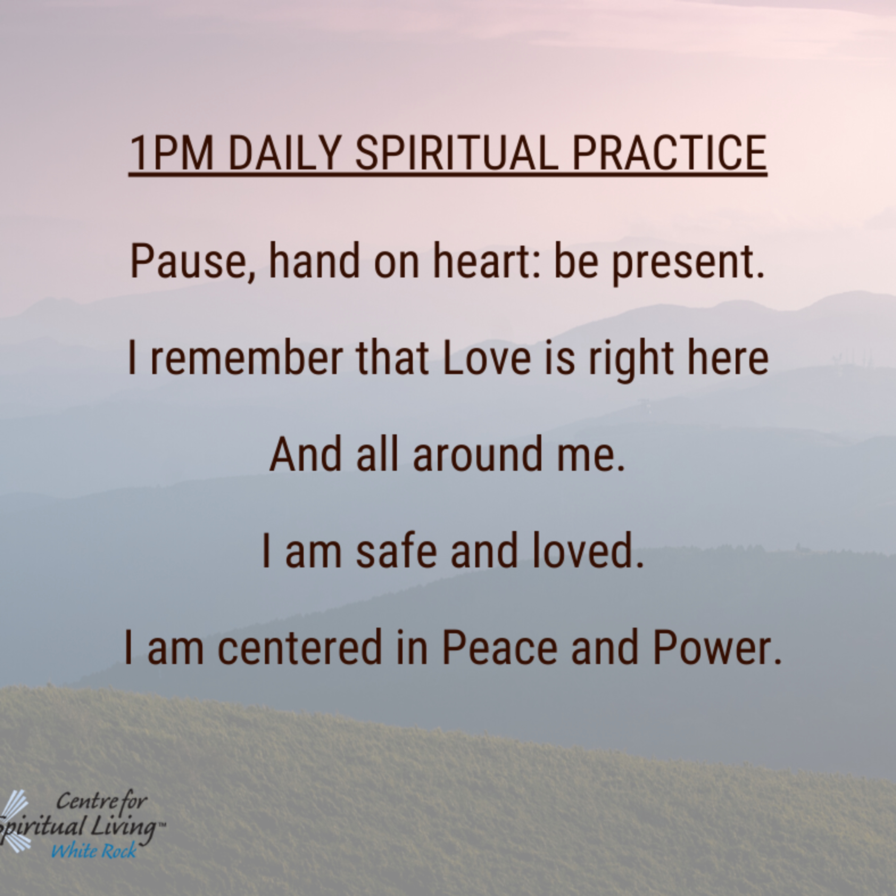 CSL-White Rock Sunday\'s Message