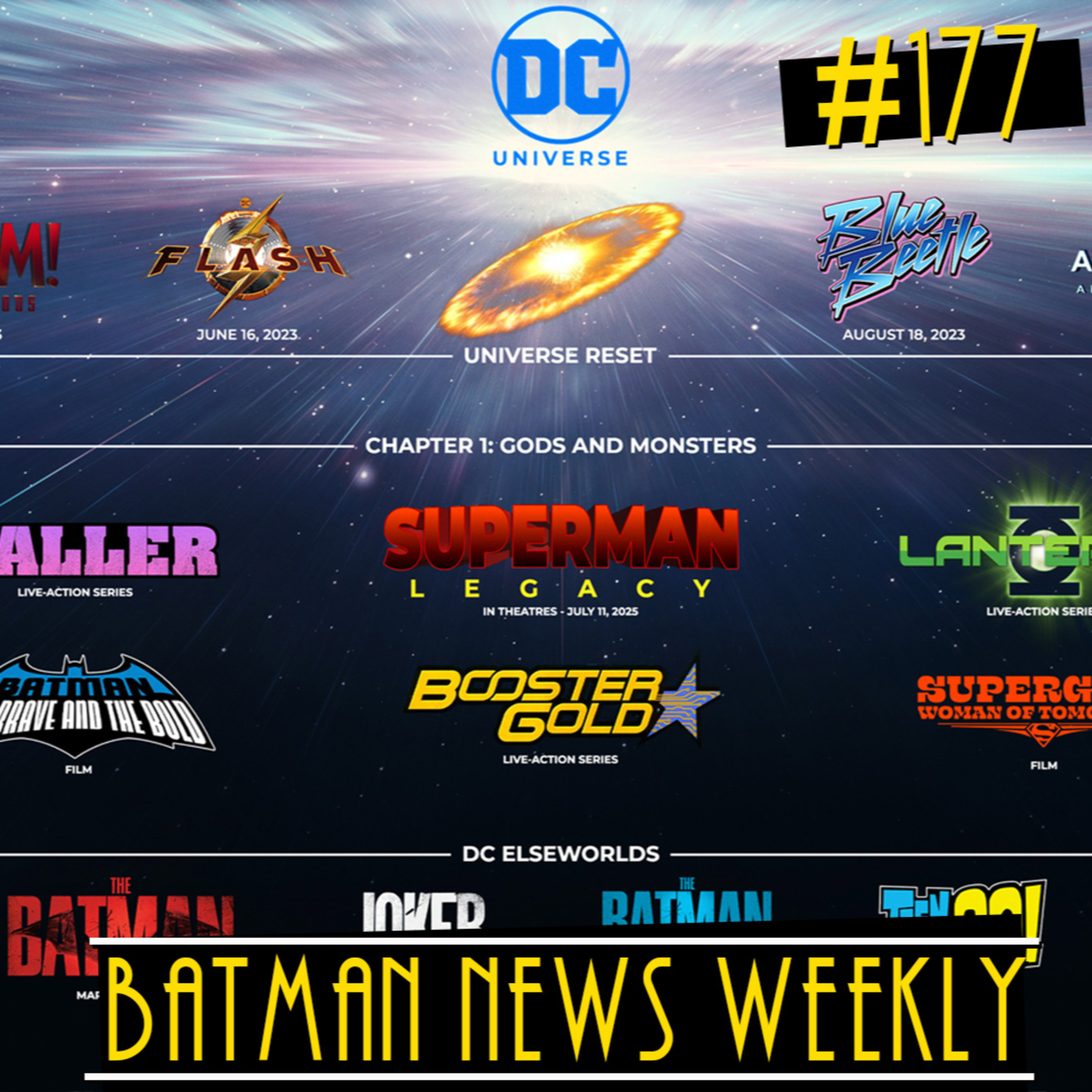DCU SLATE SHOWS A BRIGHT FUTURE FOR DC | Batman News Weekly #177 episode artwork