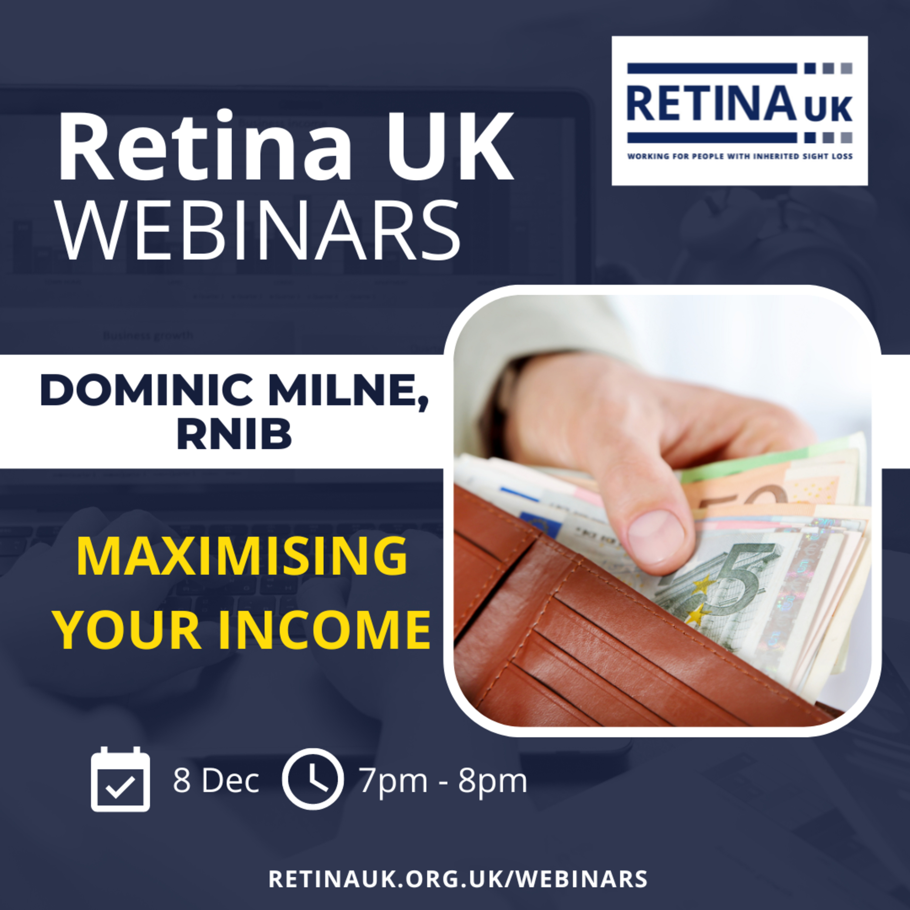 Webinar: Maximising your income - Social security support for people living with sight loss episode artwork