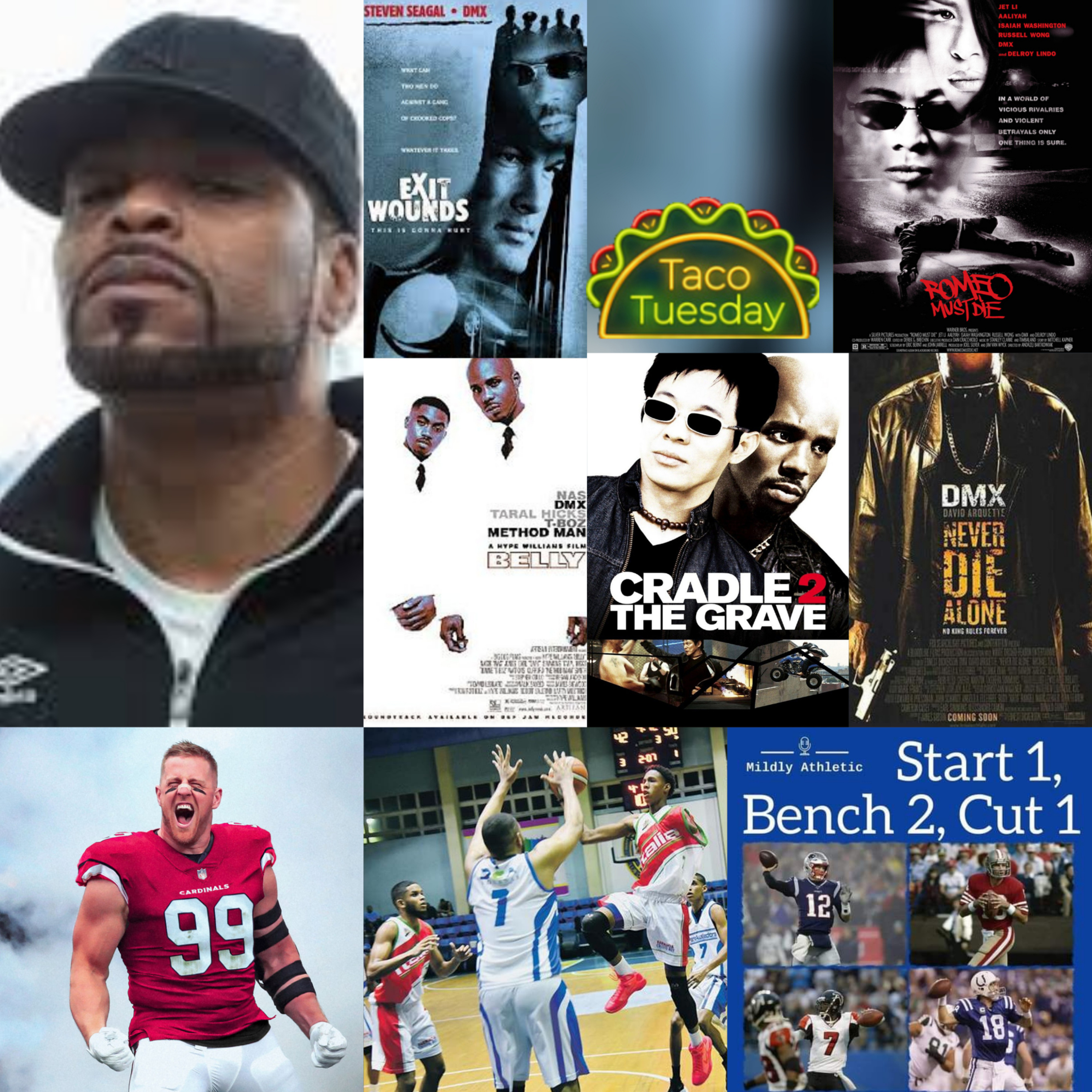 Taco Tuesday 3/2, Method Man, JJ Watts, Hansel Emmanuel, Romeo Must Die, DMX movies ranked, QB Rank episode artwork