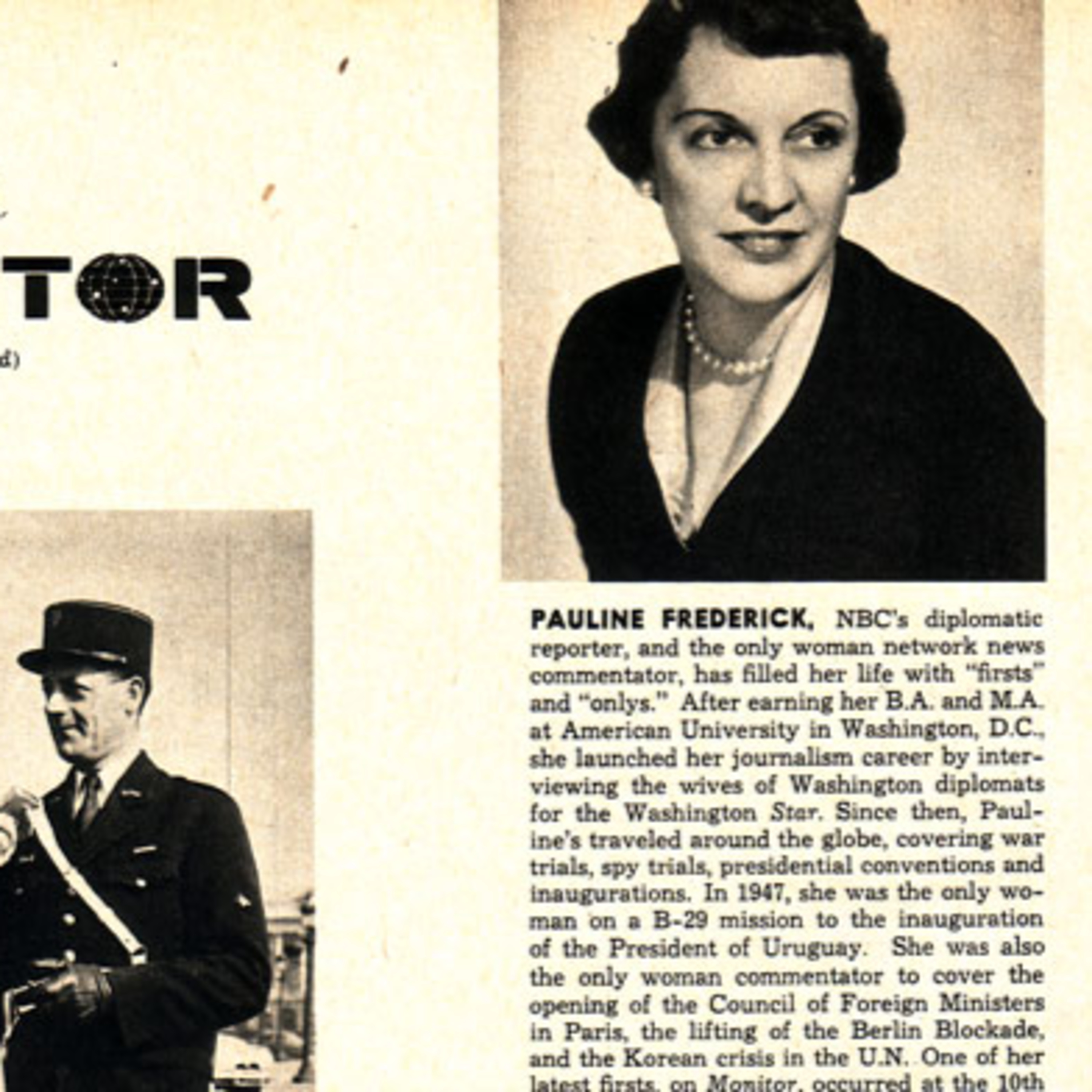 NBC MONITOR "Pauline Frederick, newscast) episode artwork