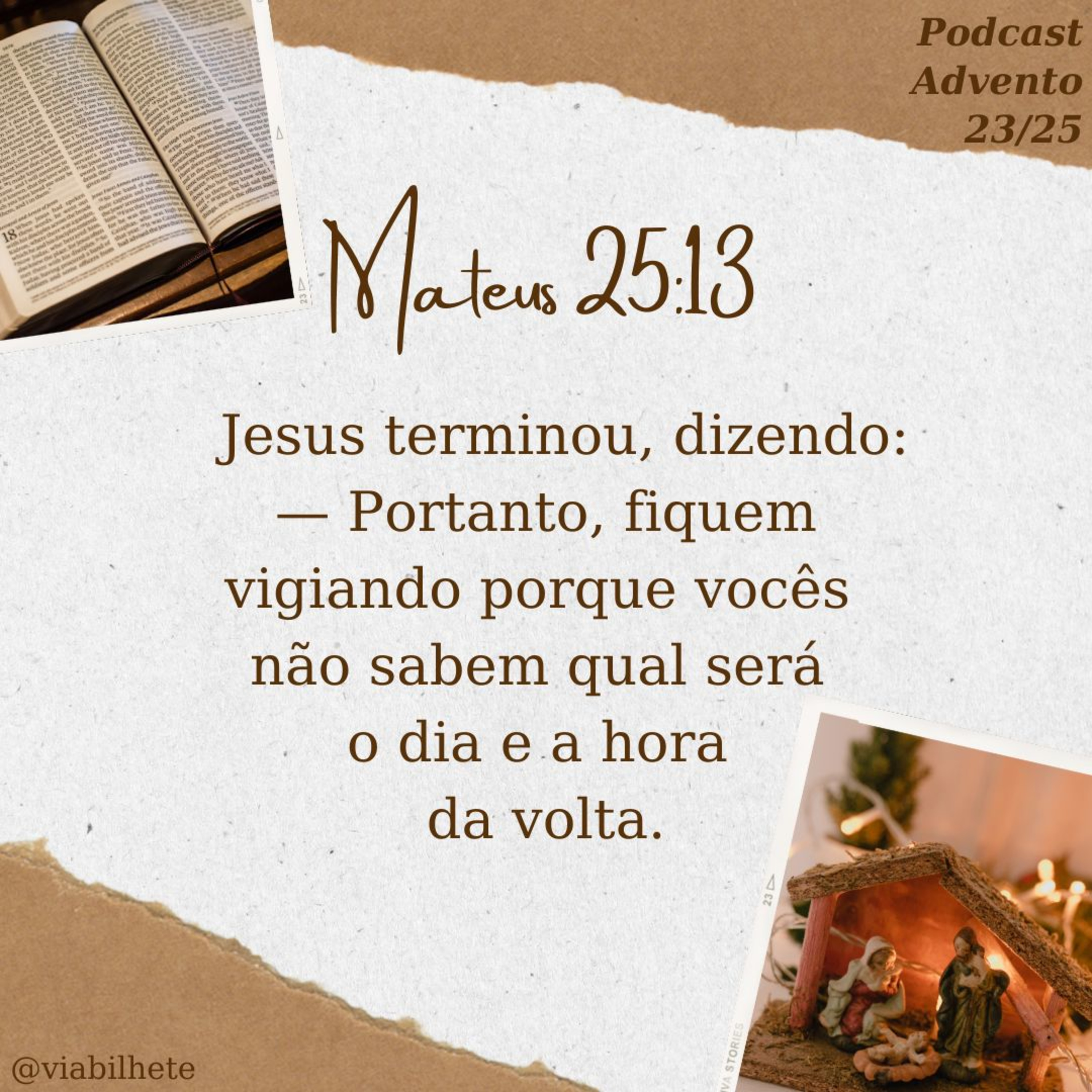 Vigia! Pois não sabeis o dia nem hora que Jesus voltará. episode artwork