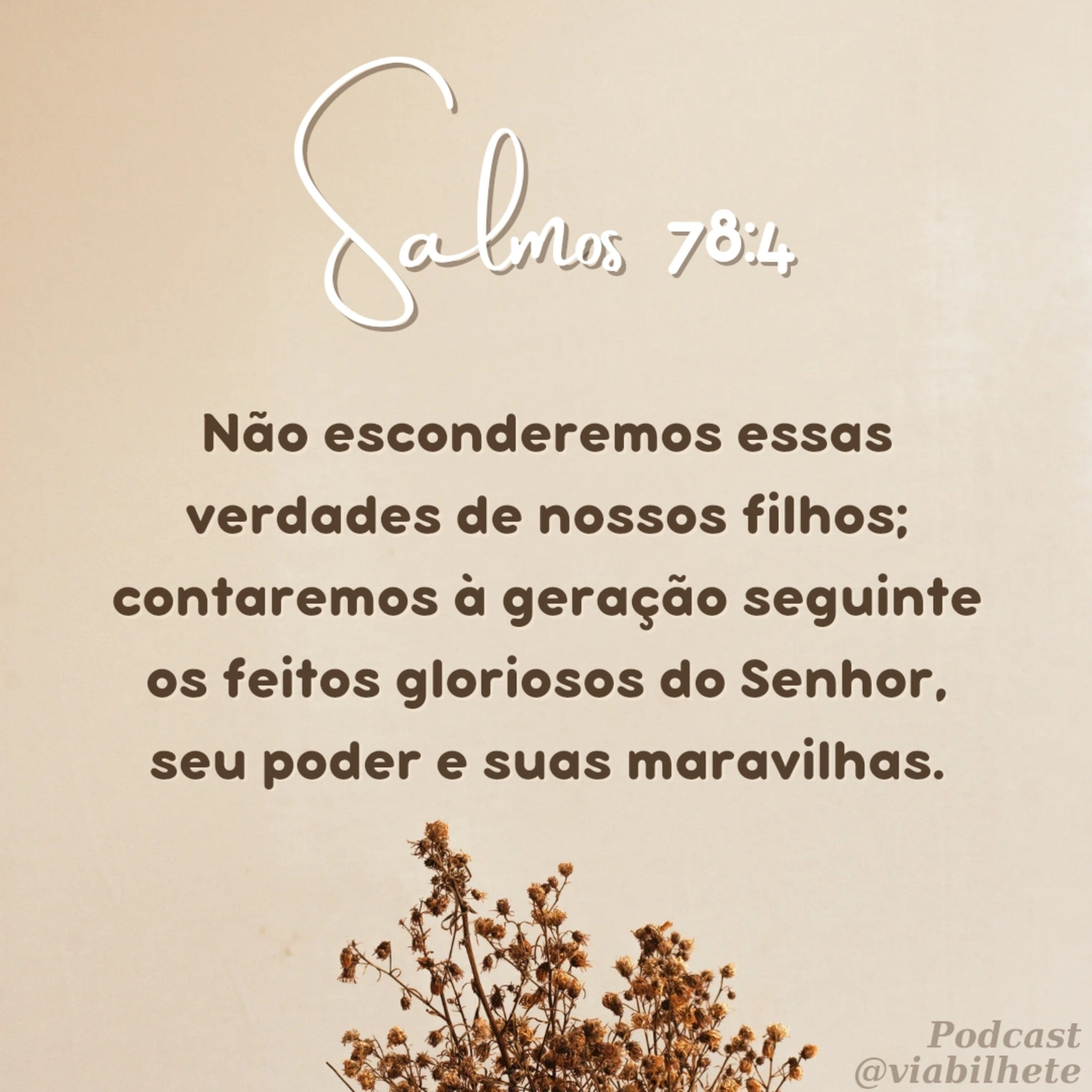 Conte os feitos de Deus as próximas gerações. episode artwork