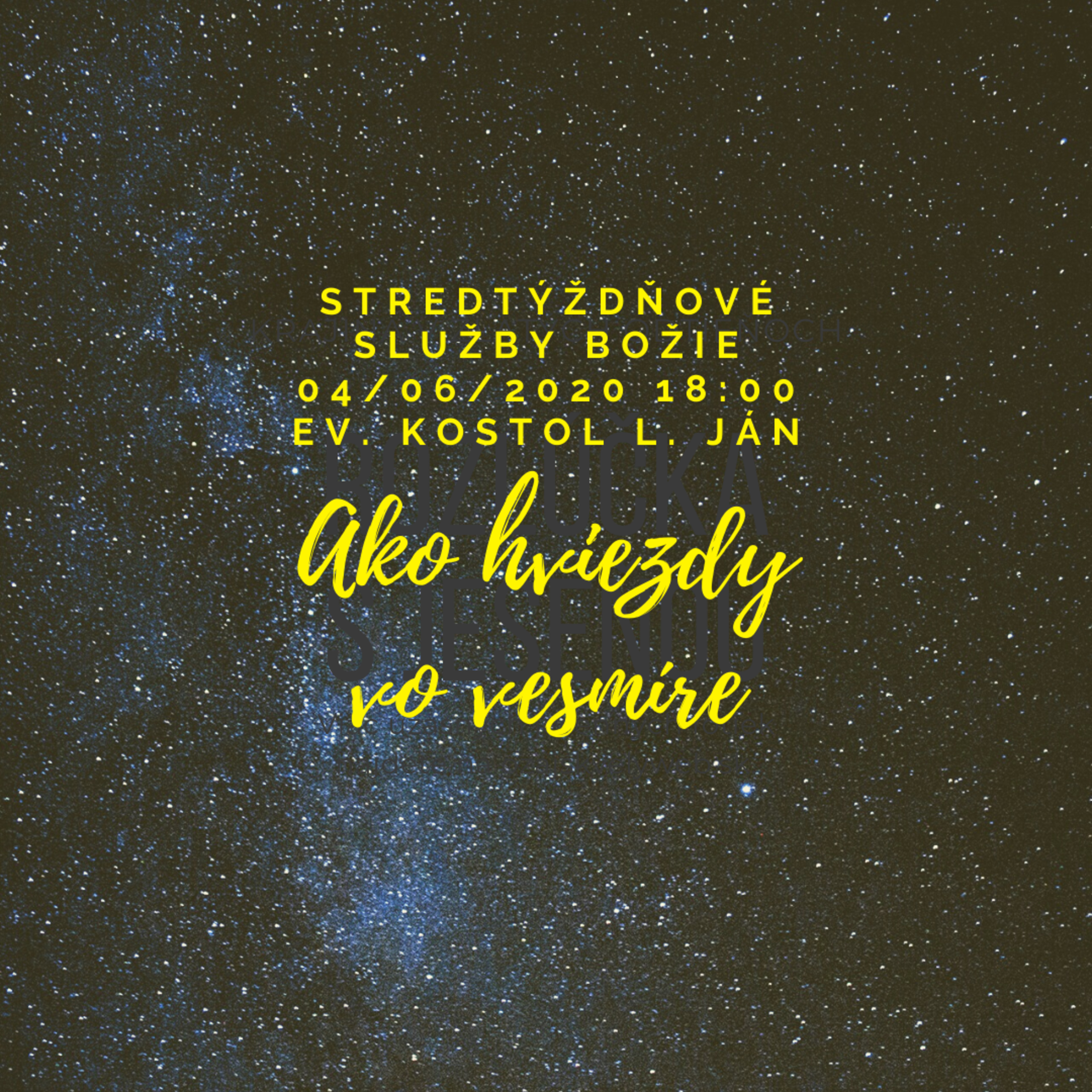 Služby Božie 4. 6. 2020 | Ako hviezdy vo vesmíre