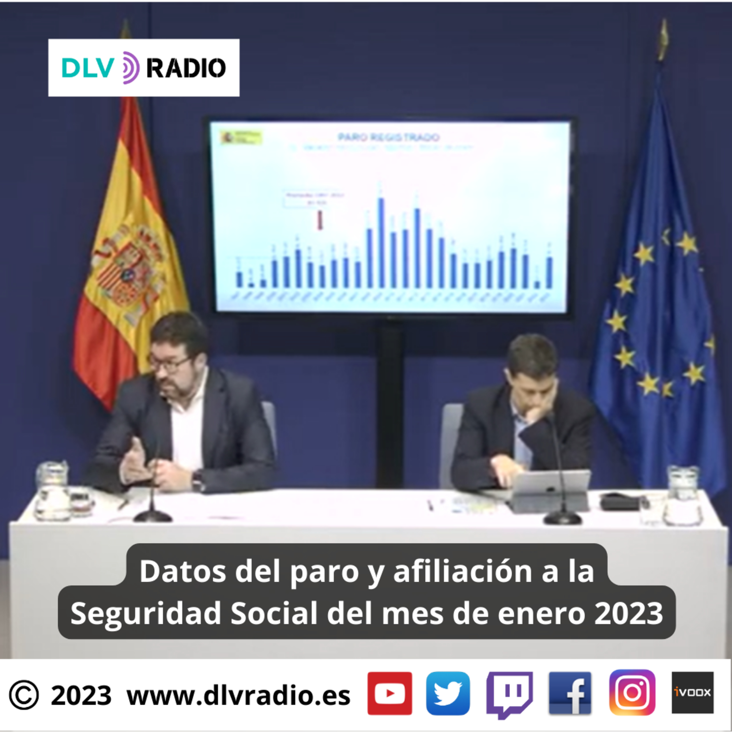 Datos del paro y afiliación a la Seguridad Social del mes de enero 2023