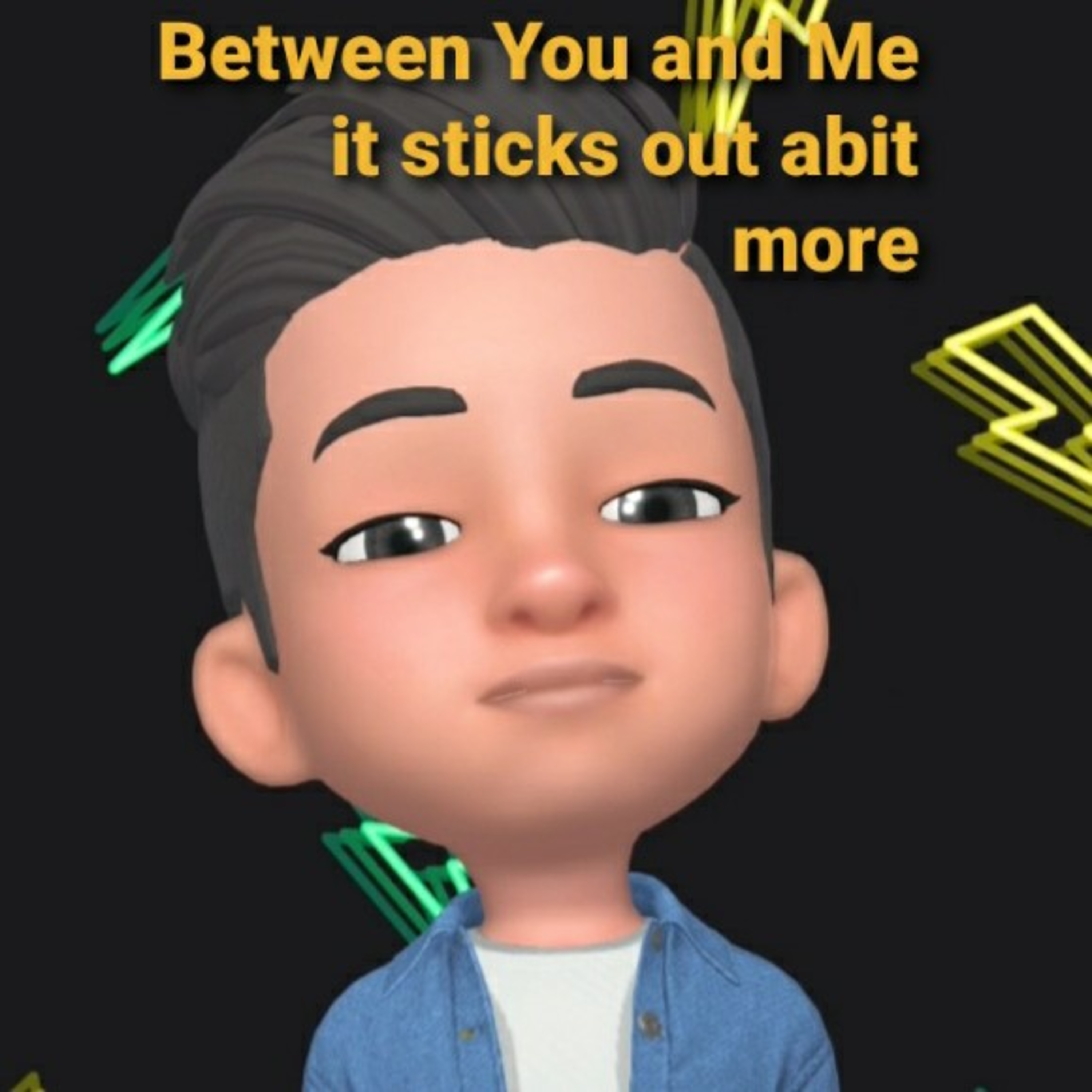 Between You and Me it sticks out abit more